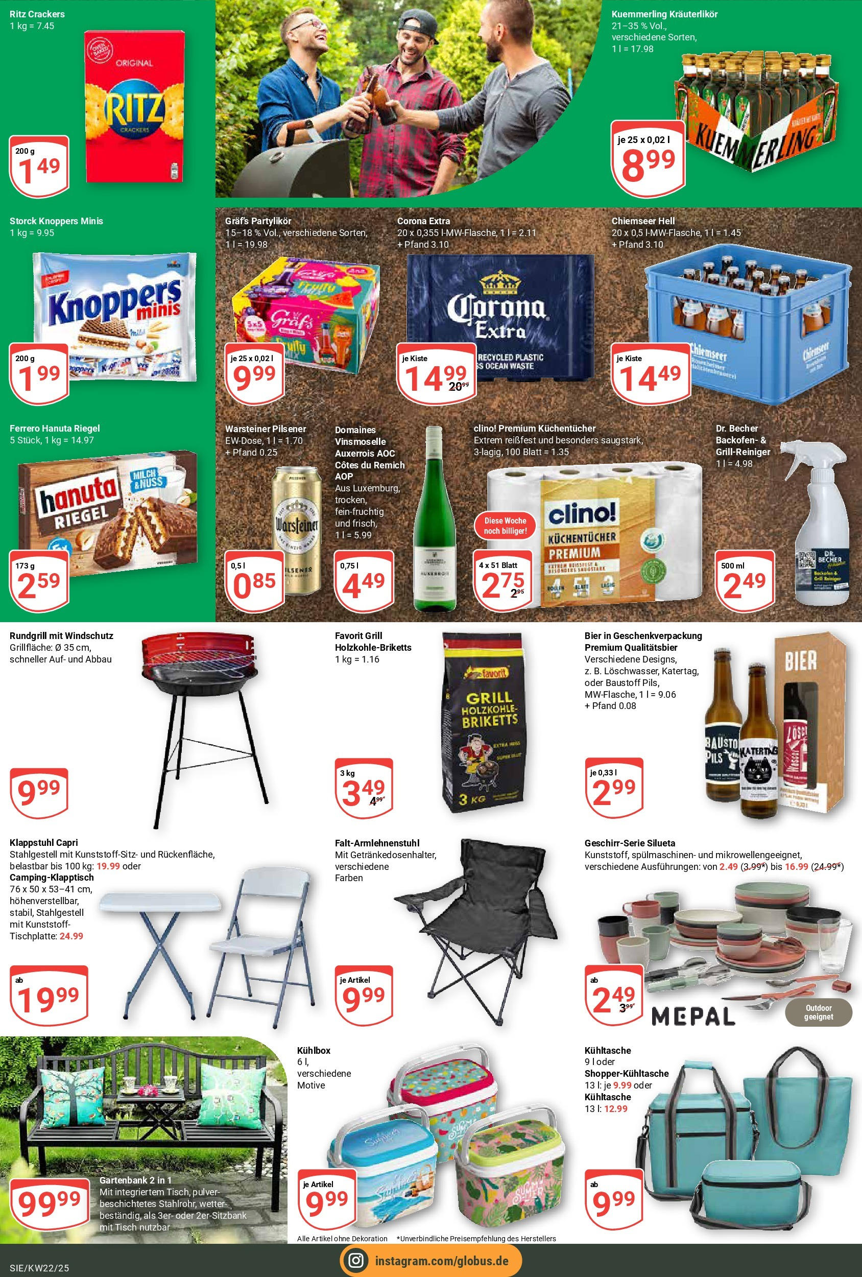 Globus prospekt Siegen	 (ab 25.05.2025) » Angebote online | Seite: 5 | Produkte: Bier, Tisch, Kuemmerling, Backofen