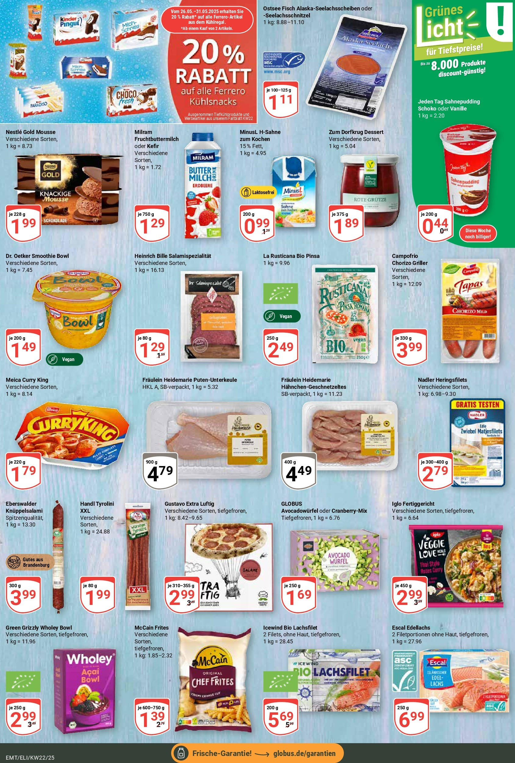 Globus prospekt Erfurt-Linderbach	 (ab 25.05.2025) » Angebote online | Seite: 8 | Produkte: Kefir, Butter, Pizza, Griller