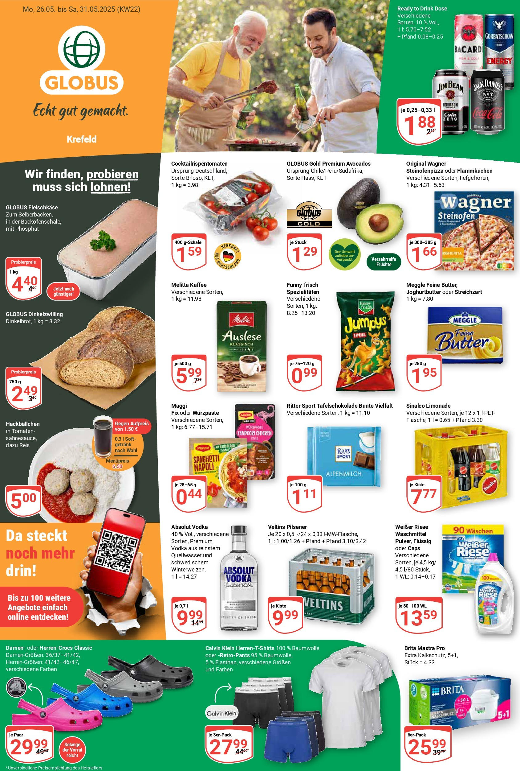 Globus prospekt Krefeld	 (ab 25.05.2025) » Angebote online | Seite: 5 | Produkte: Maggi, Butter, Jack Daniel's, Meggle butter