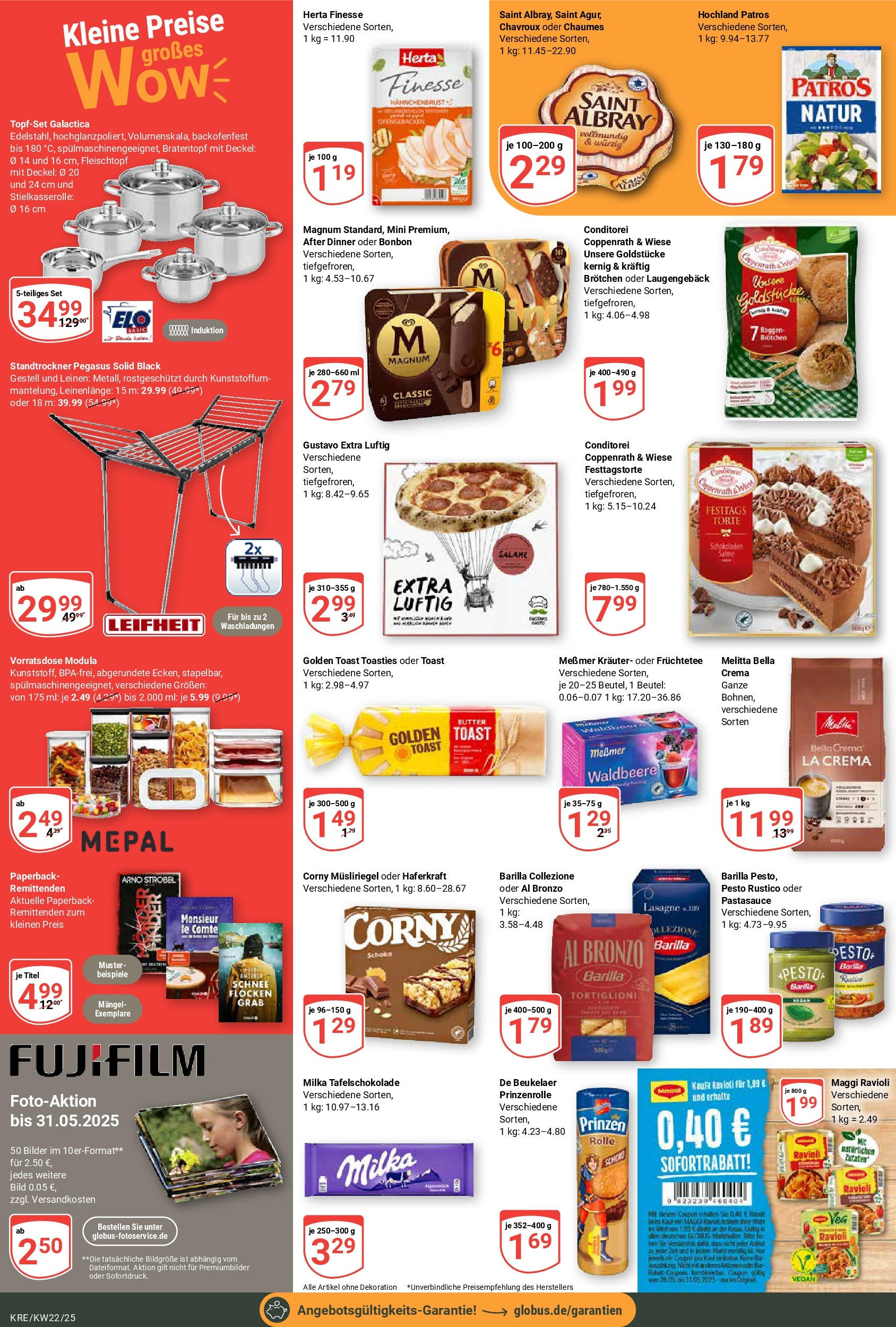 Globus prospekt Krefeld	 (ab 25.05.2025) » Angebote online | Seite: 6 | Produkte: Melitta, Milka, Bilder, Herta finesse