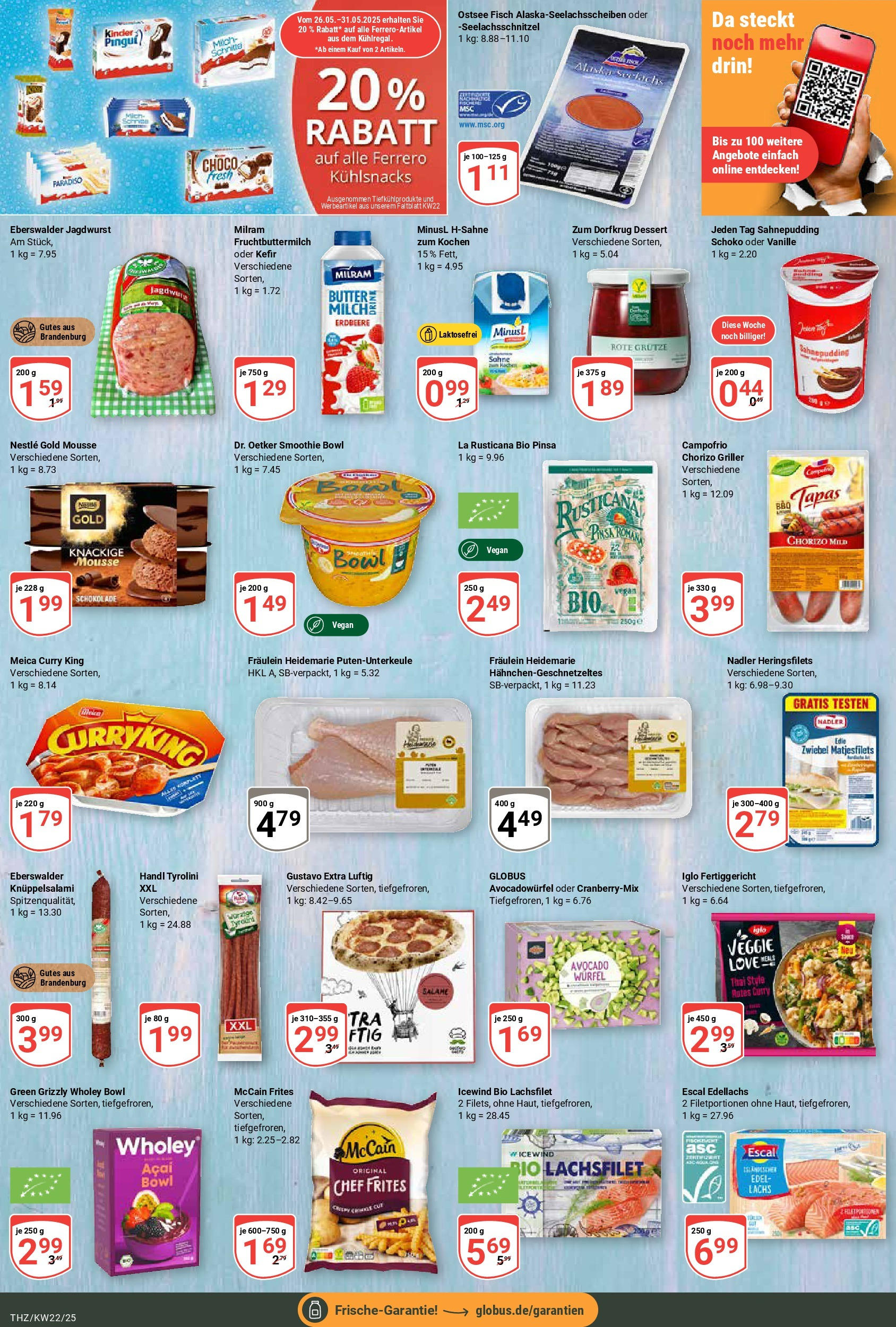 Globus prospekt Zeitz	 (ab 25.05.2025) » Angebote online | Seite: 8 | Produkte: Meica, Avocado, Pizza, Sahne