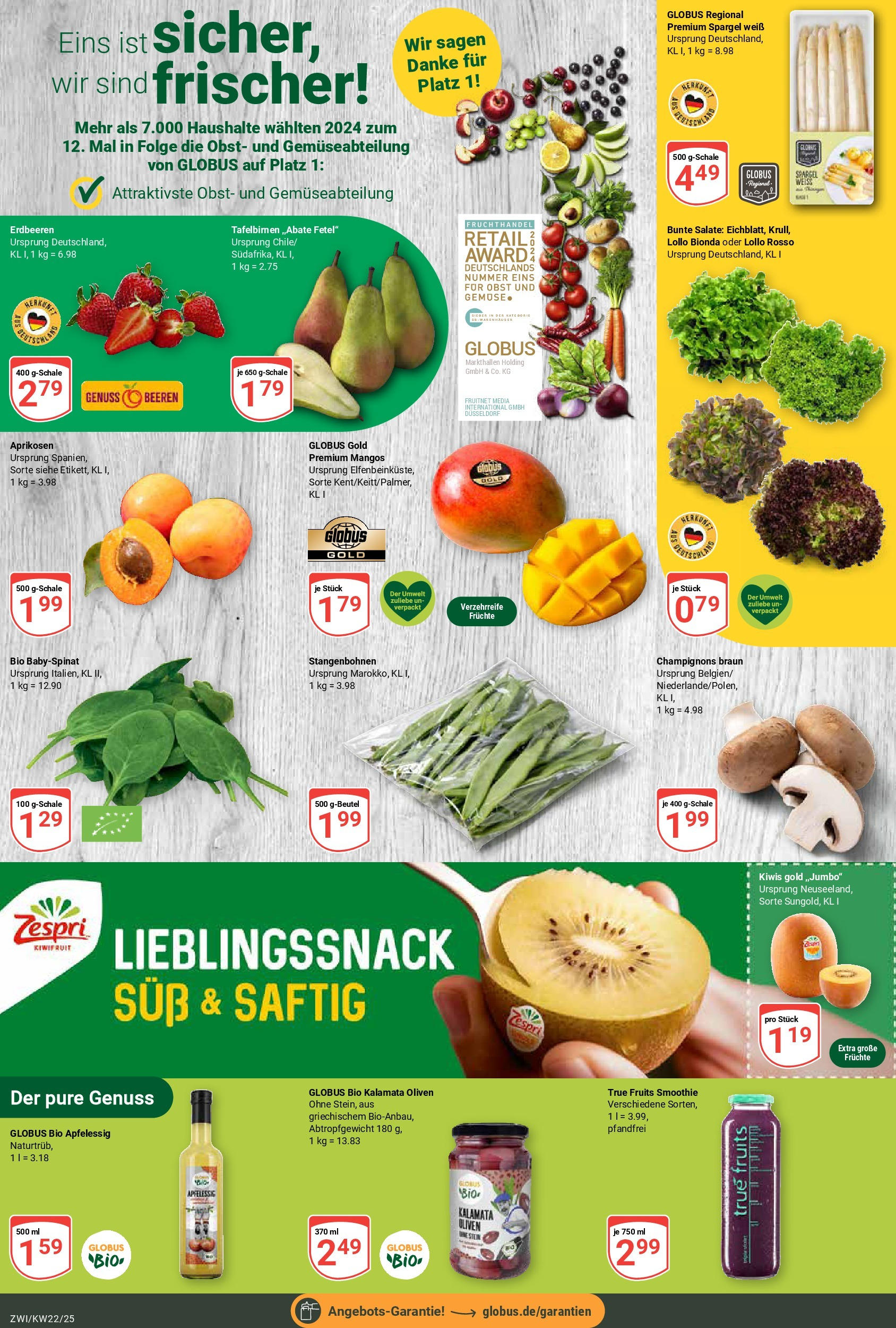 Globus prospekt Zwickau	 (ab 25.05.2025) » Angebote online | Seite: 4 | Produkte: Spargel, Champignons, Obst, Erdbeeren