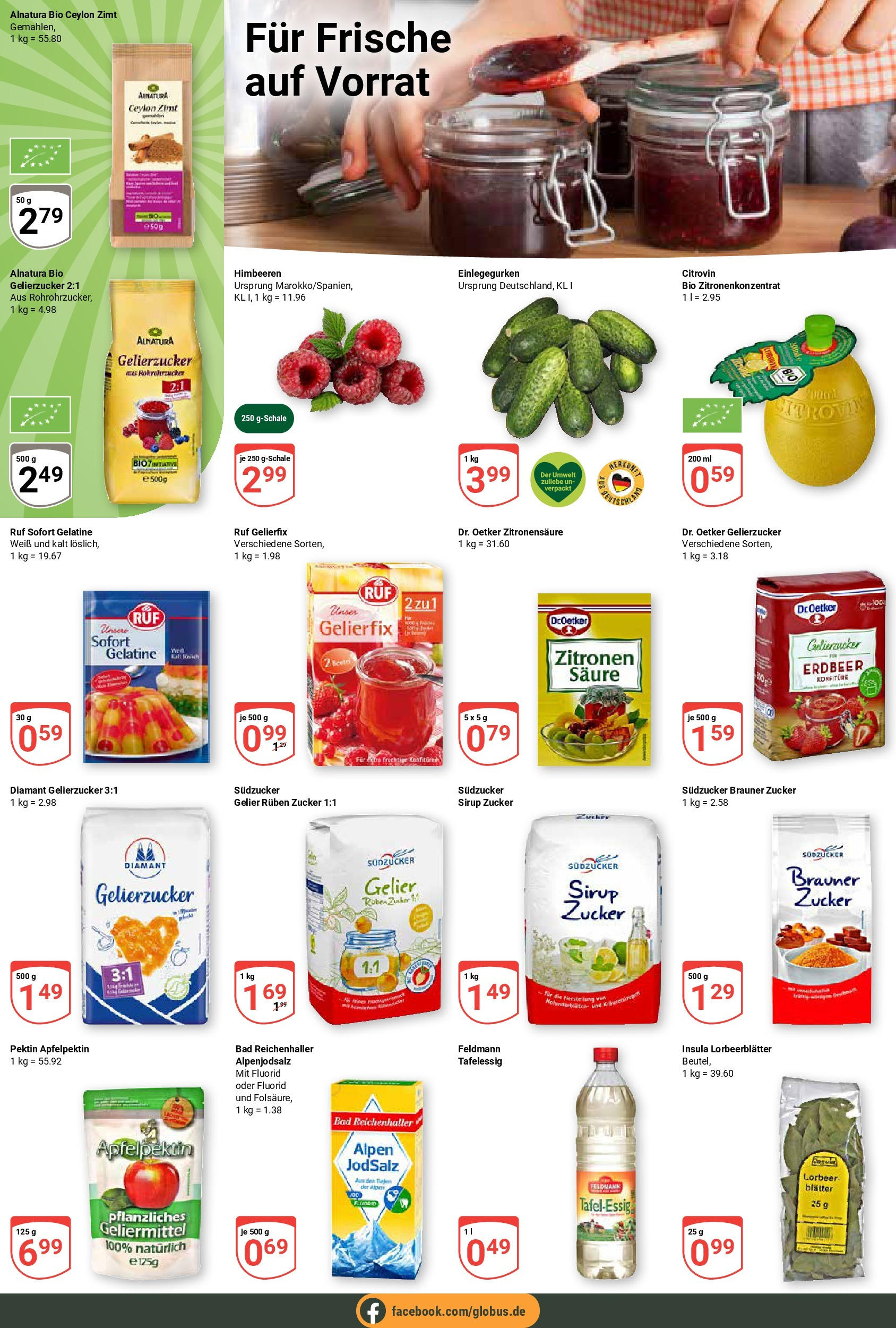 Globus prospekt Zwickau	 (ab 25.05.2025) » Angebote online | Seite: 17 | Produkte: Himbeeren, Bad, Zucker, Zitronen