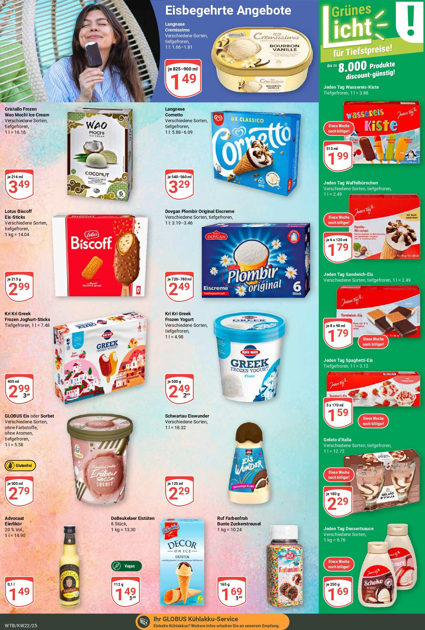 Globus prospekt Wächtersbach	 (ab 25.05.2025) » Angebote online | Seite: 13 | Produkte: Cremissimo, Eiscreme, Bourbon, Eis