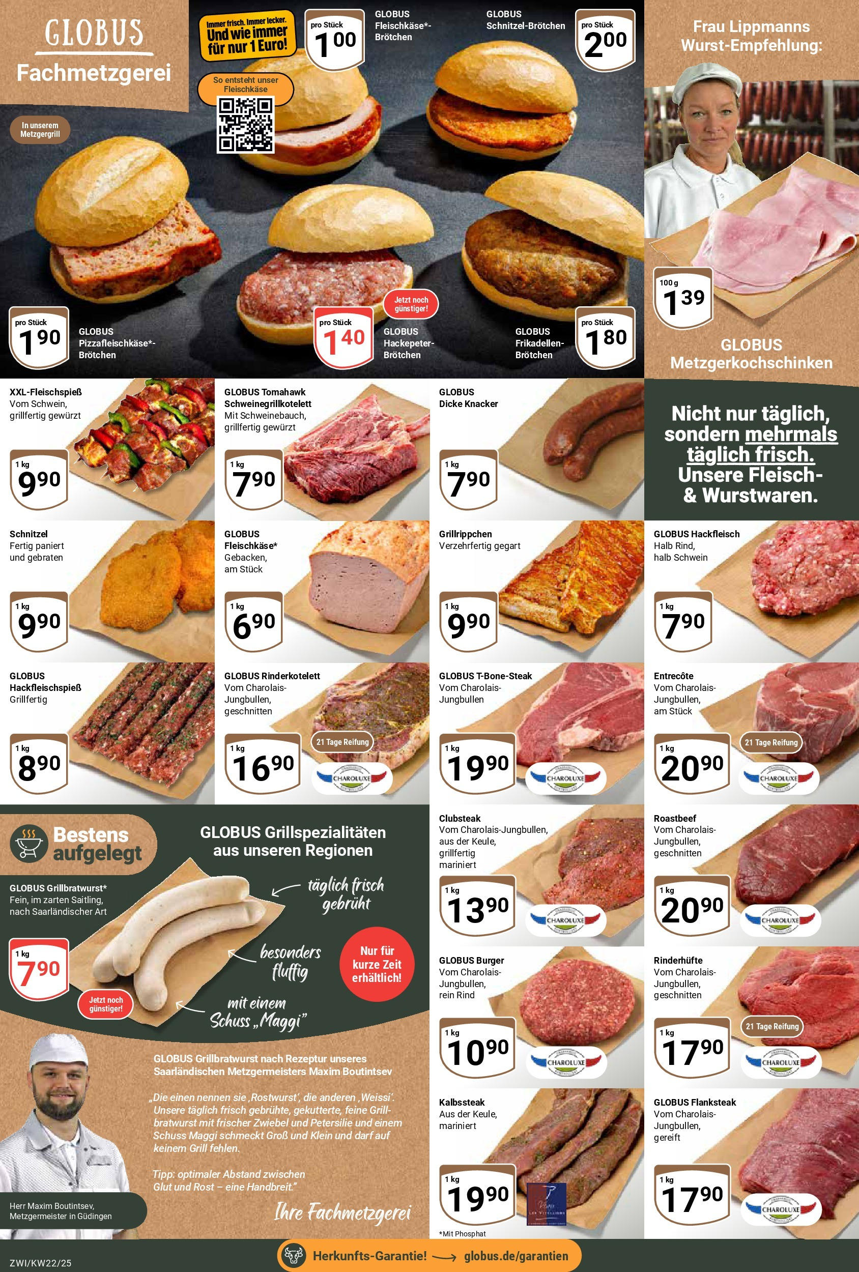 Globus prospekt Zwickau	 (ab 25.05.2025) » Angebote online | Seite: 6 | Produkte: Burger, Schnitzel, Petersilie, Steak