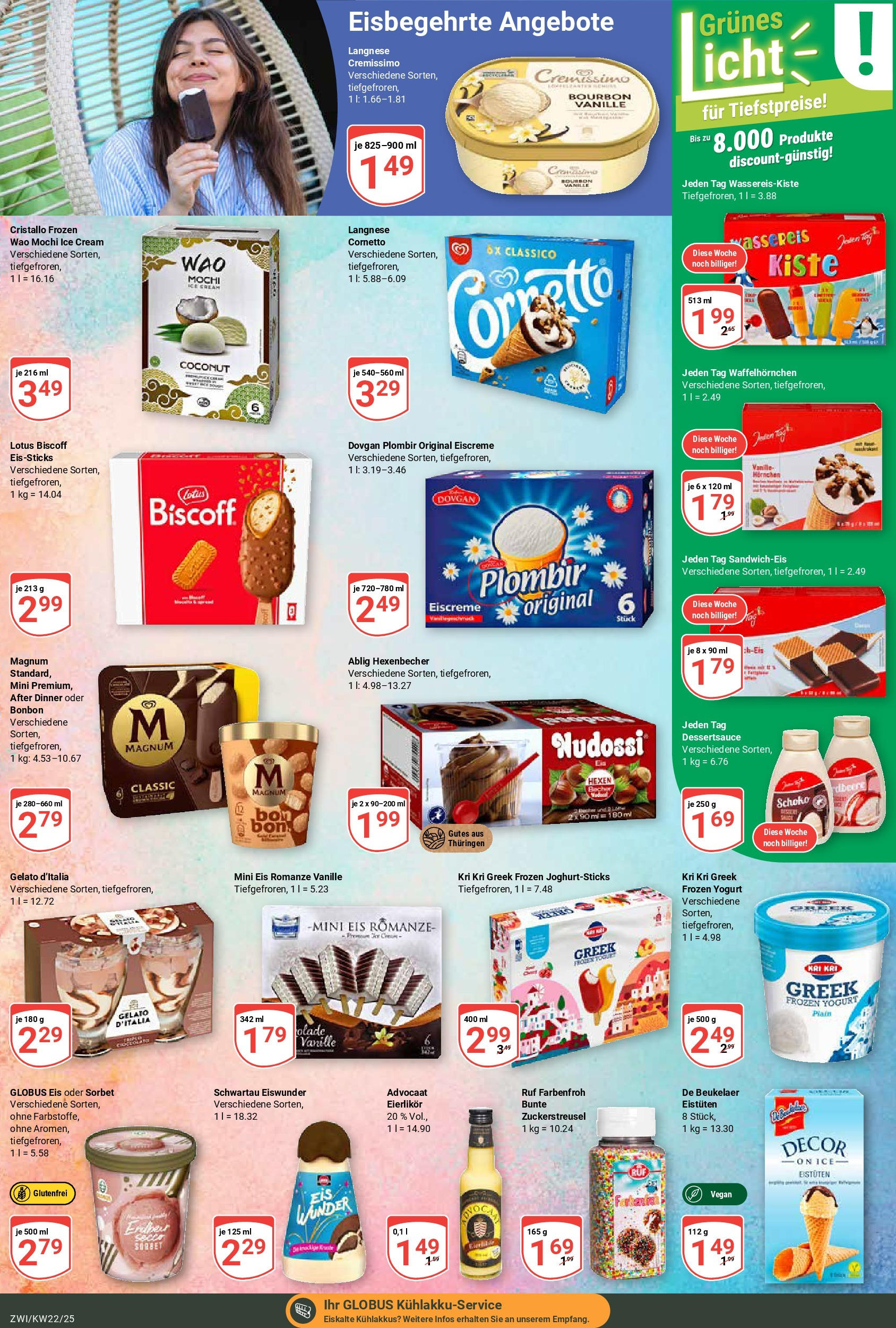 Globus prospekt Zwickau	 (ab 25.05.2025) » Angebote online | Seite: 9 | Produkte: Langnese, Langnese cremissimo, Eiscreme, Eis