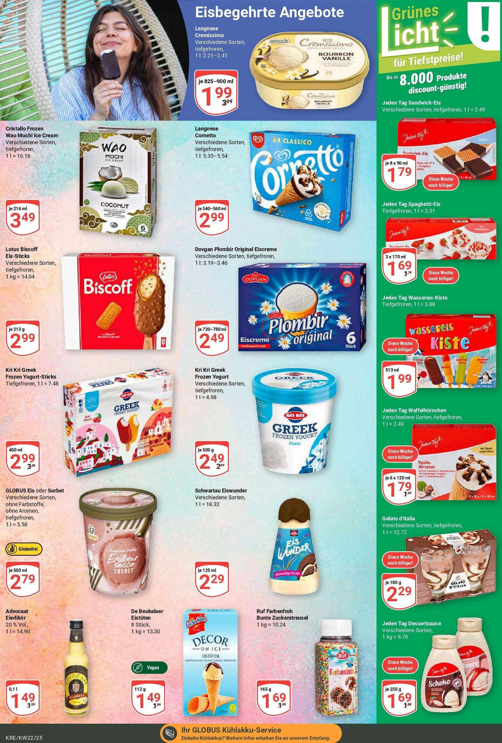 Globus prospekt Krefeld	 (ab 25.05.2025) » Angebote online | Seite: 13 | Produkte: Langnese, Langnese cremissimo, Eis, Mochi