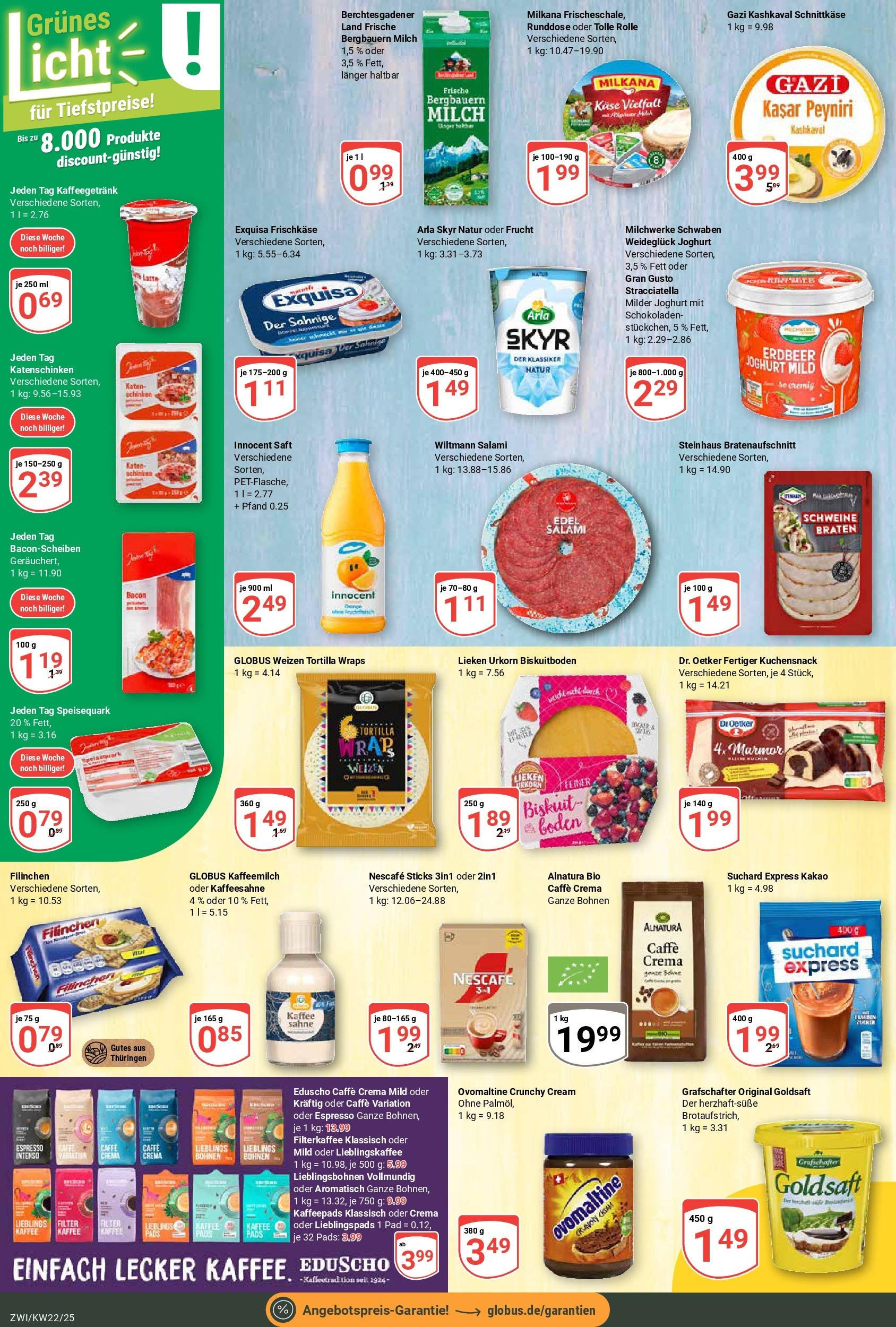 Globus prospekt Zwickau	 (ab 25.05.2025) » Angebote online | Seite: 10 | Produkte: Kaffeepads, Skyr, Exquisa, Sahne