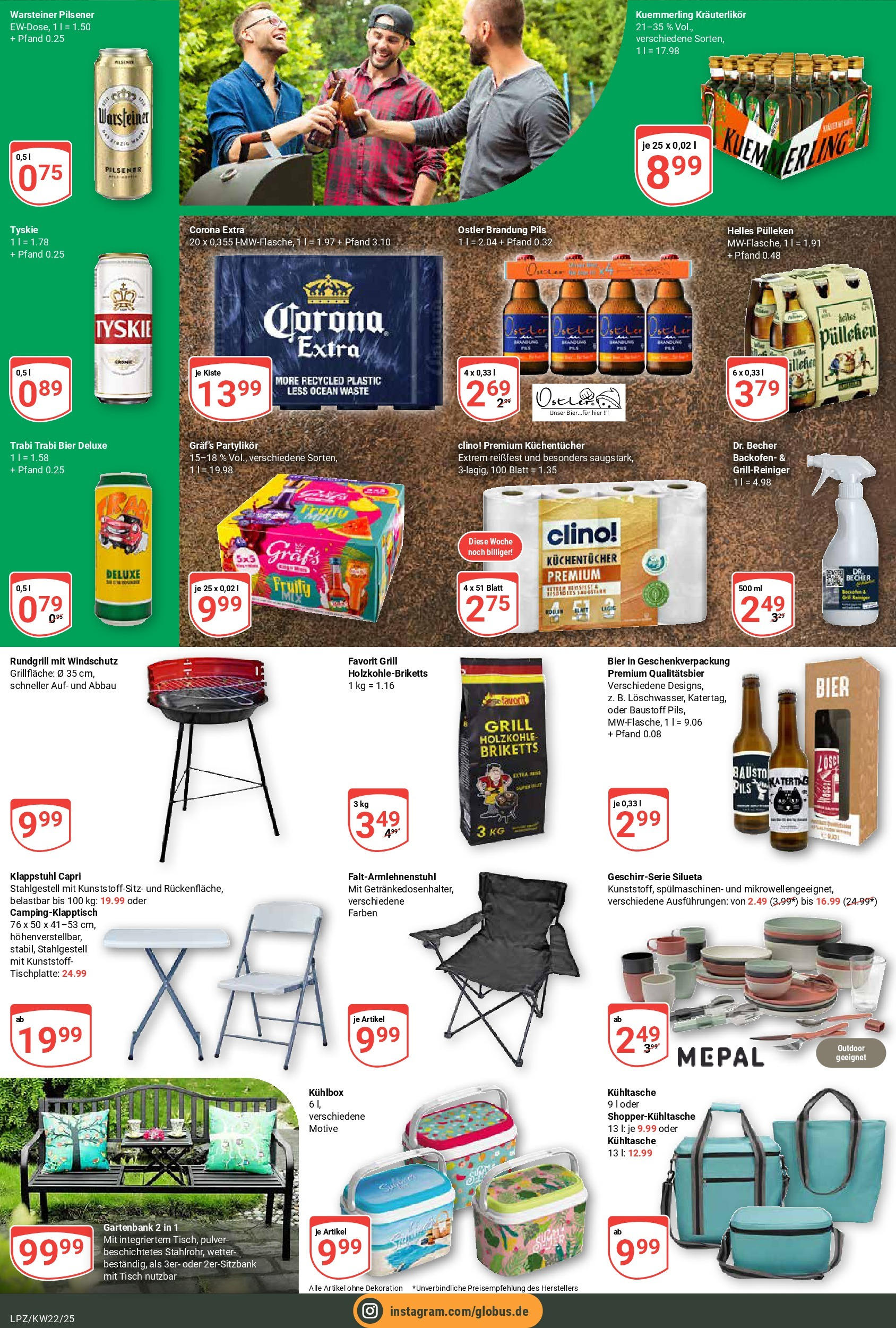 Globus prospekt Leipzig	 (ab 25.05.2025) » Angebote online | Seite: 25 | Produkte: Helles pulleken, Grill, Pils, Kuemmerling