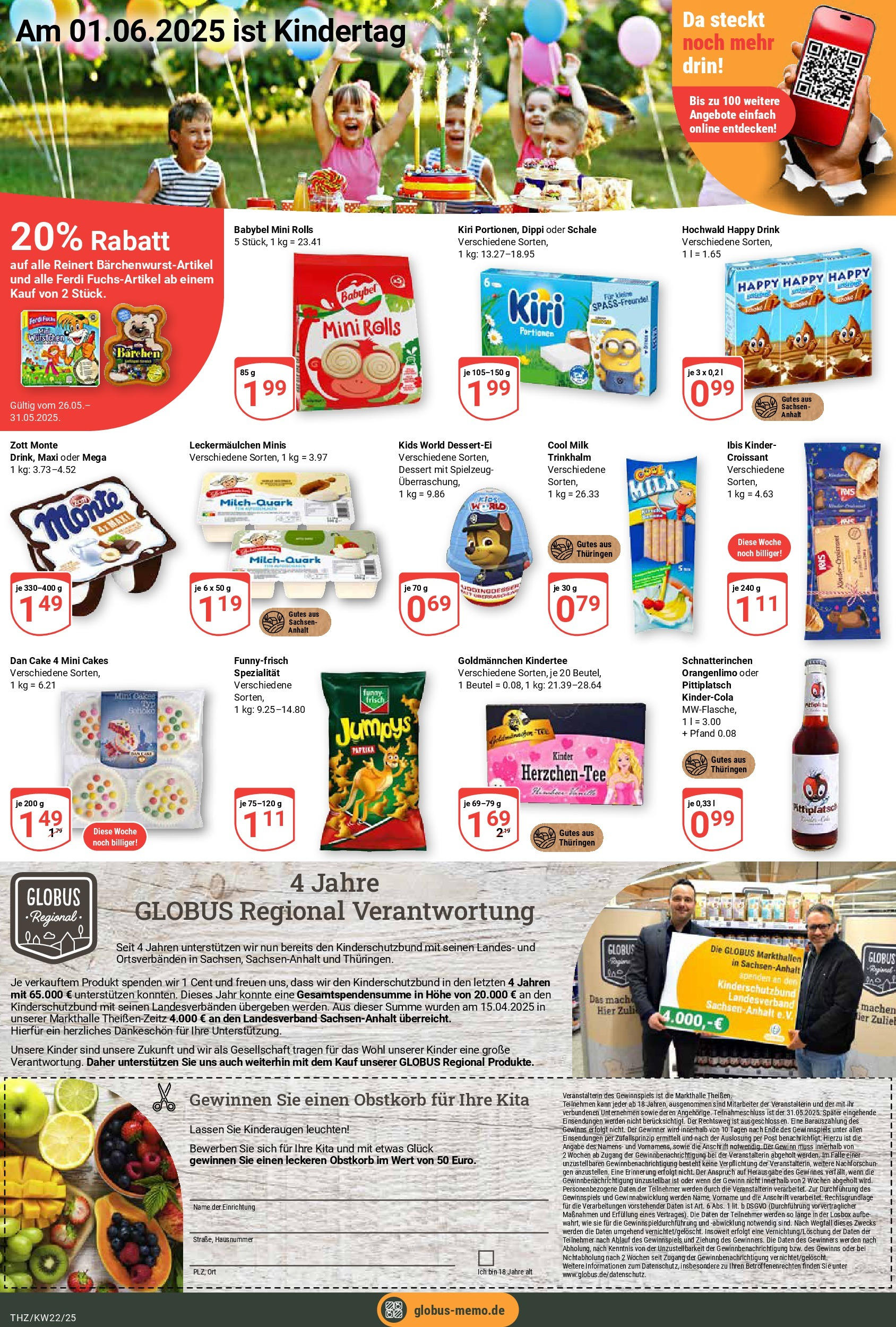 Globus prospekt Zeitz	 (ab 25.05.2025) » Angebote online | Seite: 19 | Produkte: Croissant, Paprika, Babybel