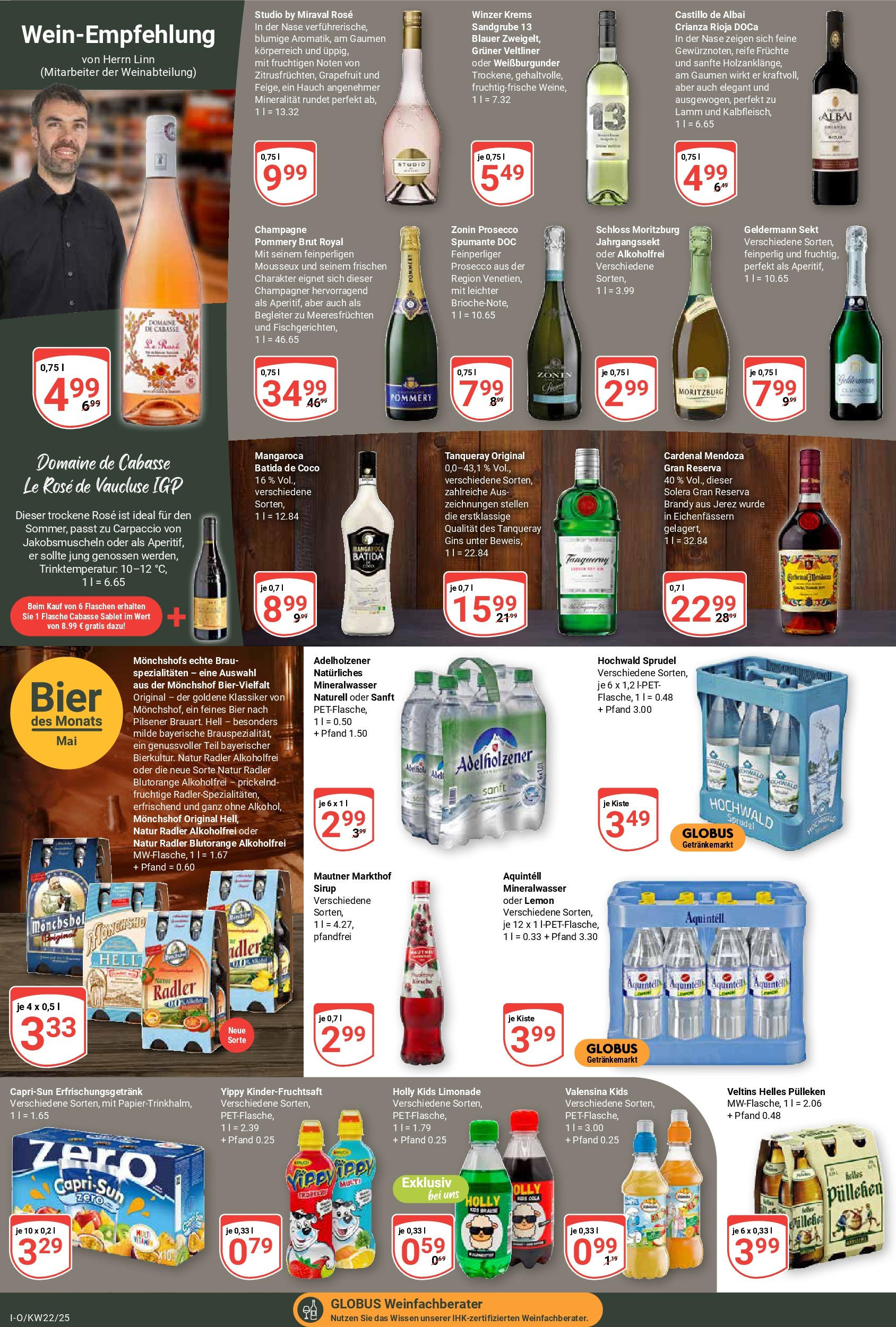 Globus prospekt Idar-Oberstein (ab 25.05.2025) » Angebote ab Montag | Seite: 22 | Produkte: Bier, Limonade, Grapefruit, Gin Globus prospekt Idar-Oberstein (ab 25.05.2025) » Angebote online | Seite: 22 | Produkte: Bier, Limonade, Grapefruit, Gin