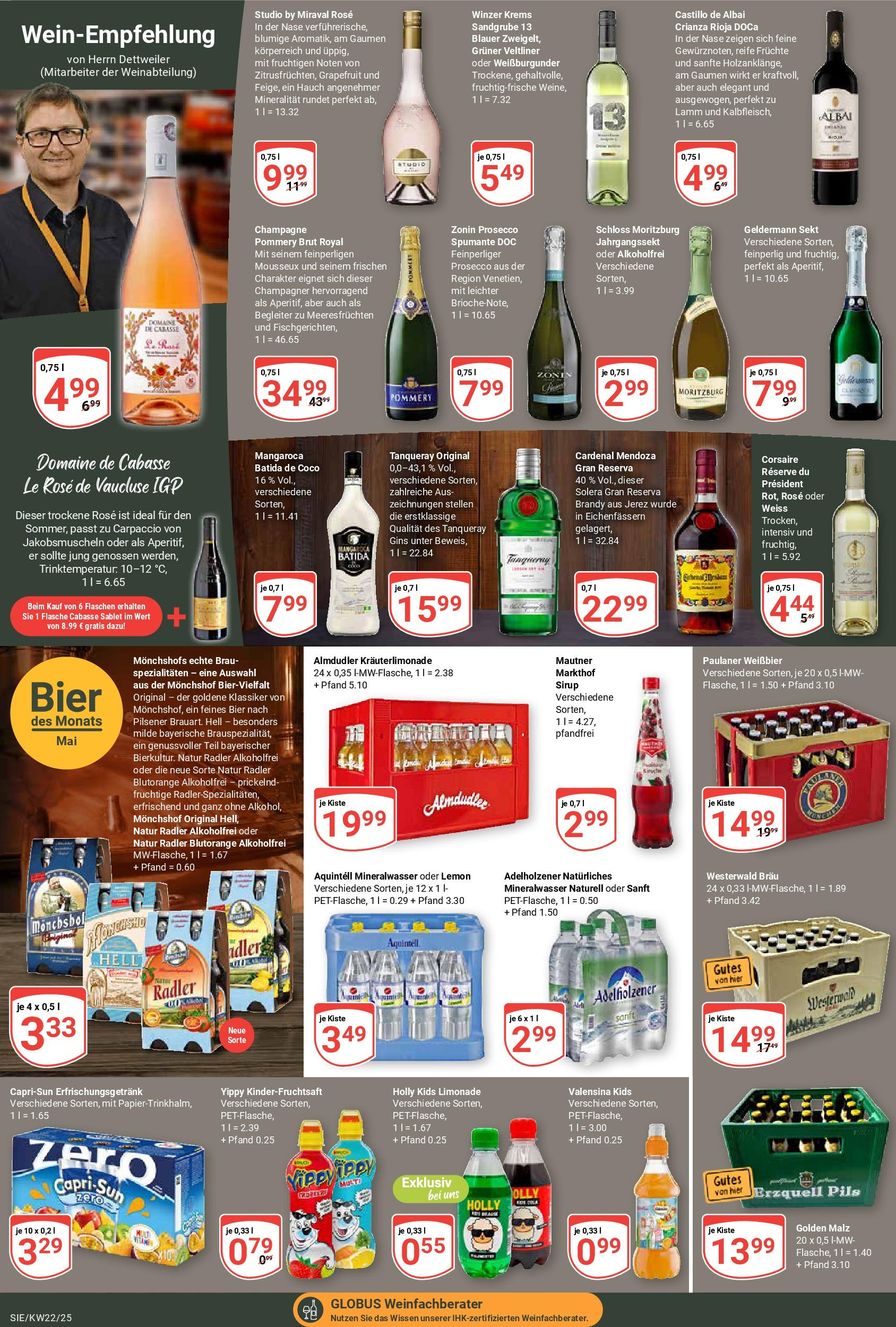 Globus prospekt Siegen	 (ab 25.05.2025) » Angebote online | Seite: 21 | Produkte: Bier, Weißbier, Sirup, Gin