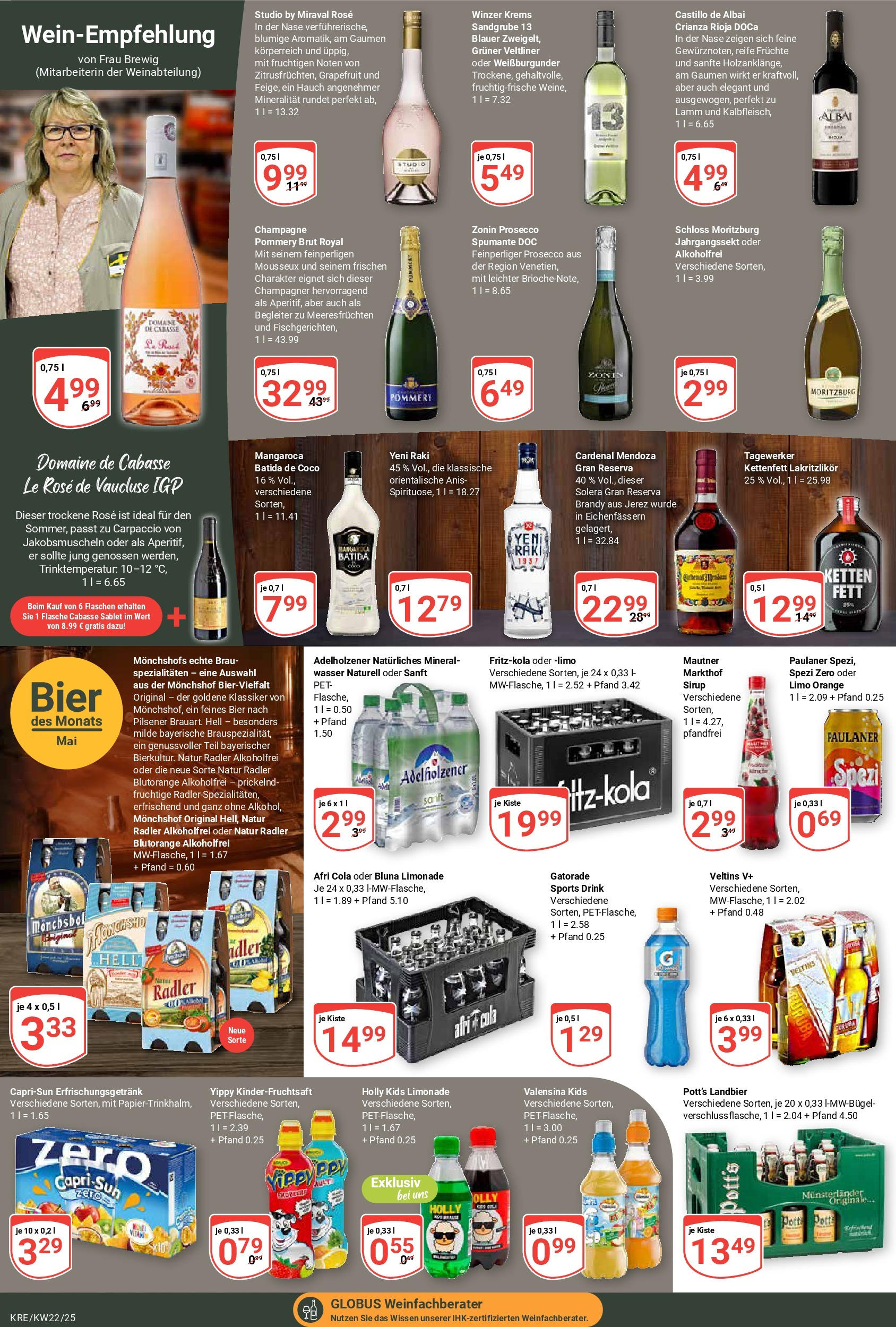Globus prospekt Krefeld	 (ab 25.05.2025) » Angebote online | Seite: 20 | Produkte: Capri sun, Adelholzener, Grapefruit, Wasser