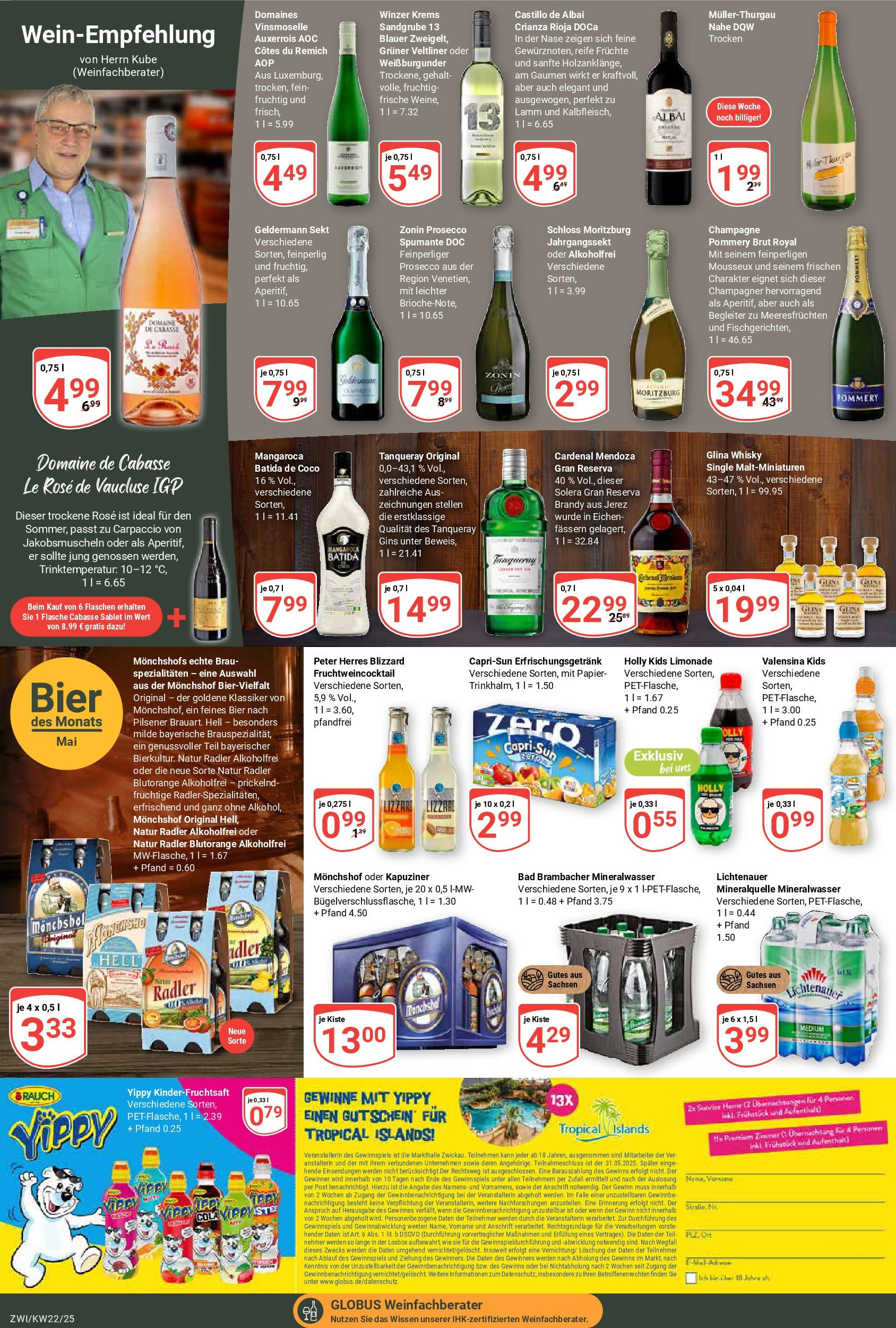 Globus prospekt Zwickau	 (ab 25.05.2025) » Angebote online | Seite: 18 | Produkte: Monchshof, Capri sun, Mineralwasser, Radler