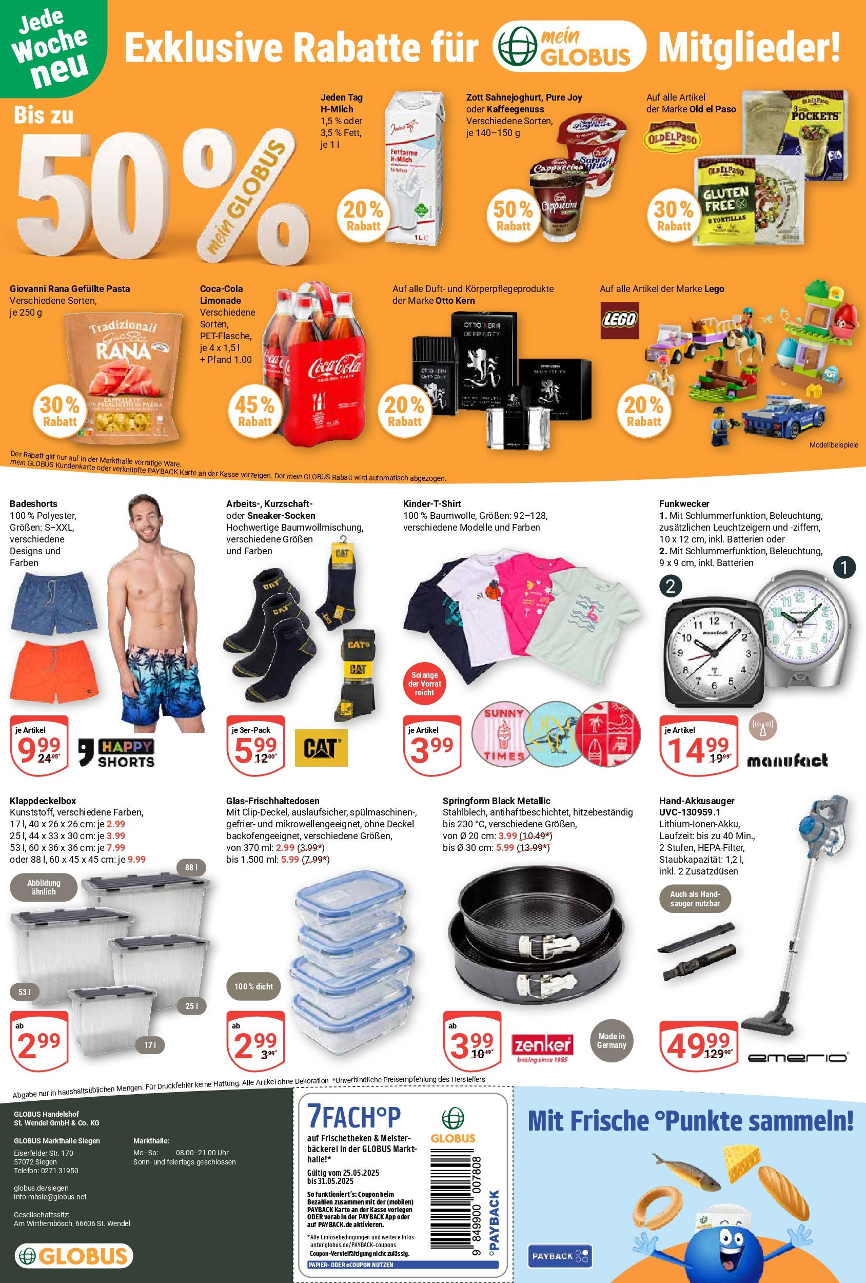 Globus prospekt Siegen	 (ab 25.05.2025) » Angebote online | Seite: 26 | Produkte: T-Shirt, Duft, Limonade, Uhr