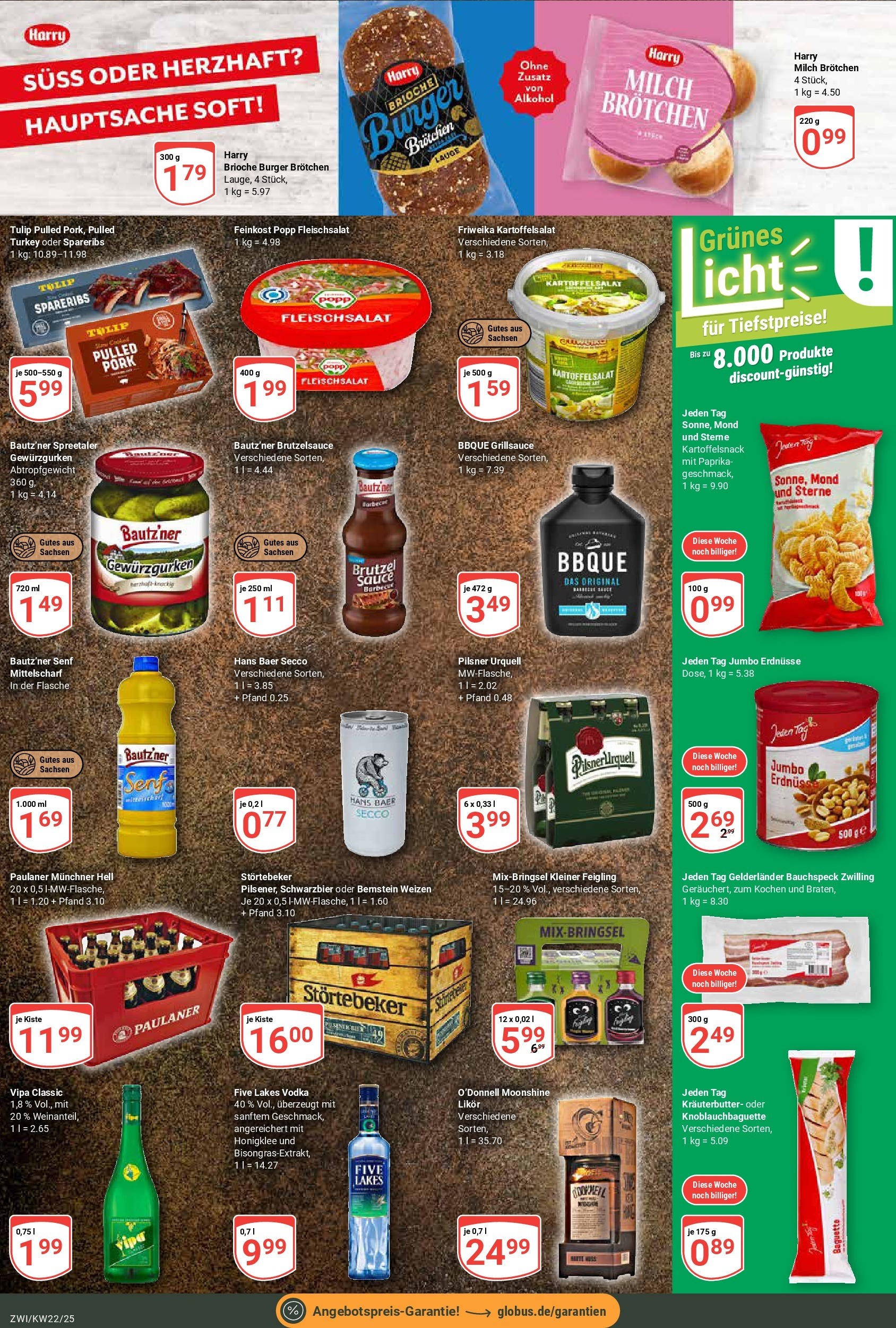 Globus prospekt Zwickau	 (ab 25.05.2025) » Angebote online | Seite: 23 | Produkte: Likör, Burger, Paprika, Paulaner