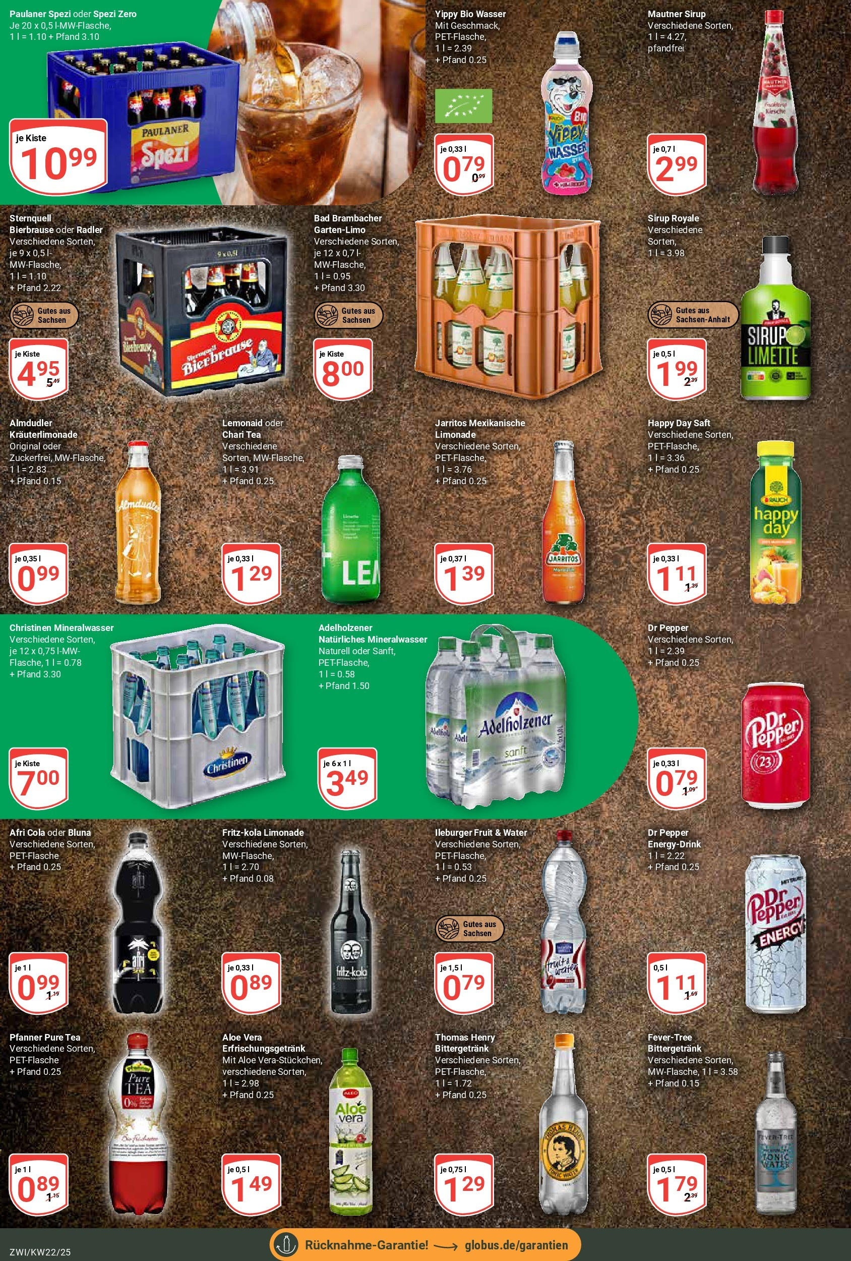 Globus prospekt Zwickau	 (ab 25.05.2025) » Angebote online | Seite: 24 | Produkte: Cola, Energy, Adelholzener, Saft