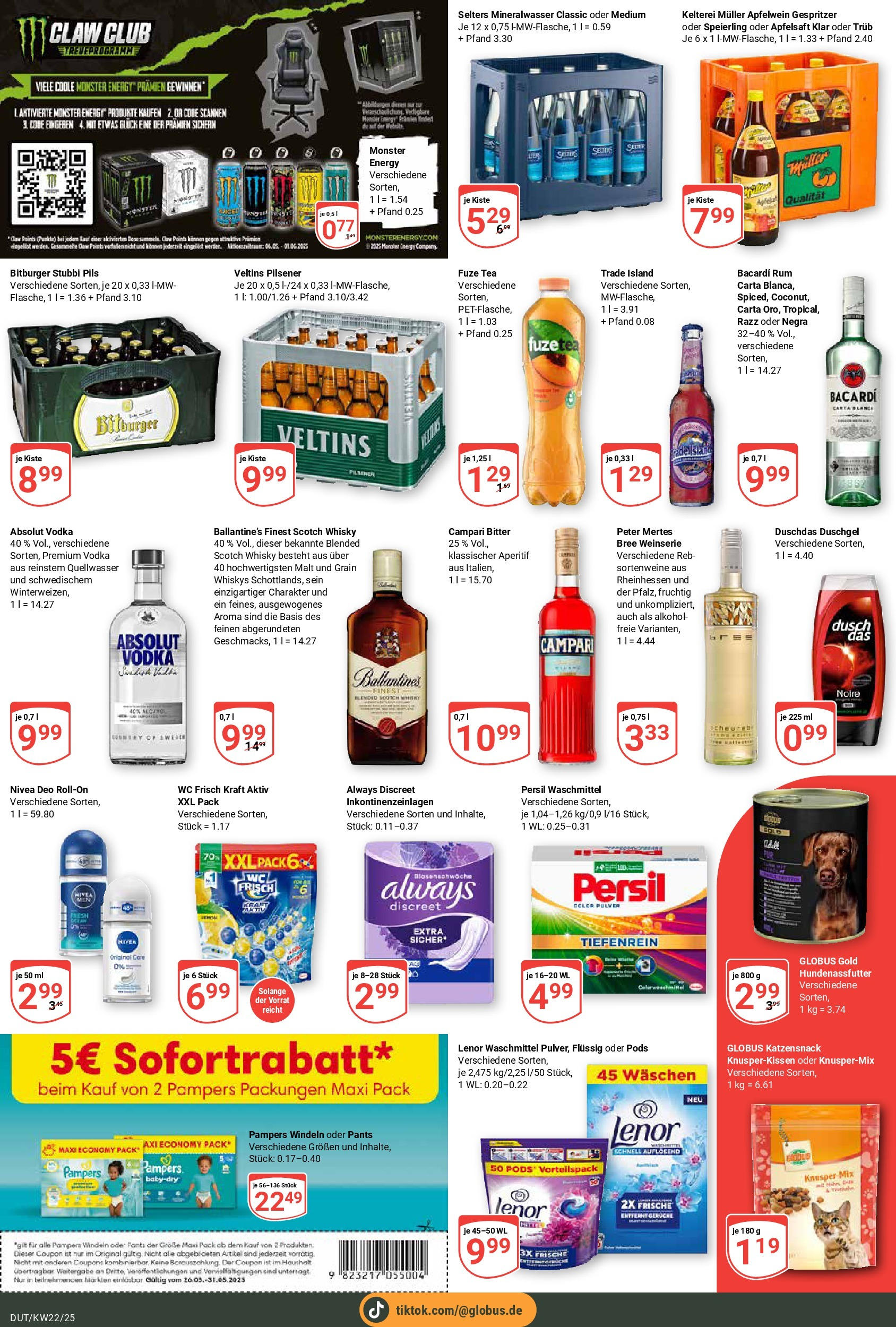 Globus prospekt Wetzlar-Dutenhofen (ab 25.05.2025) » Angebote ab Montag | Seite: 6 | Produkte: Bacardi, Bree, Mineralwasser, Deodorant Globus prospekt Wetzlar-Dutenhofen (ab 25.05.2025) » Angebote online | Seite: 6 | Produkte: Bacardi, Bree, Mineralwasser, Deodorant
