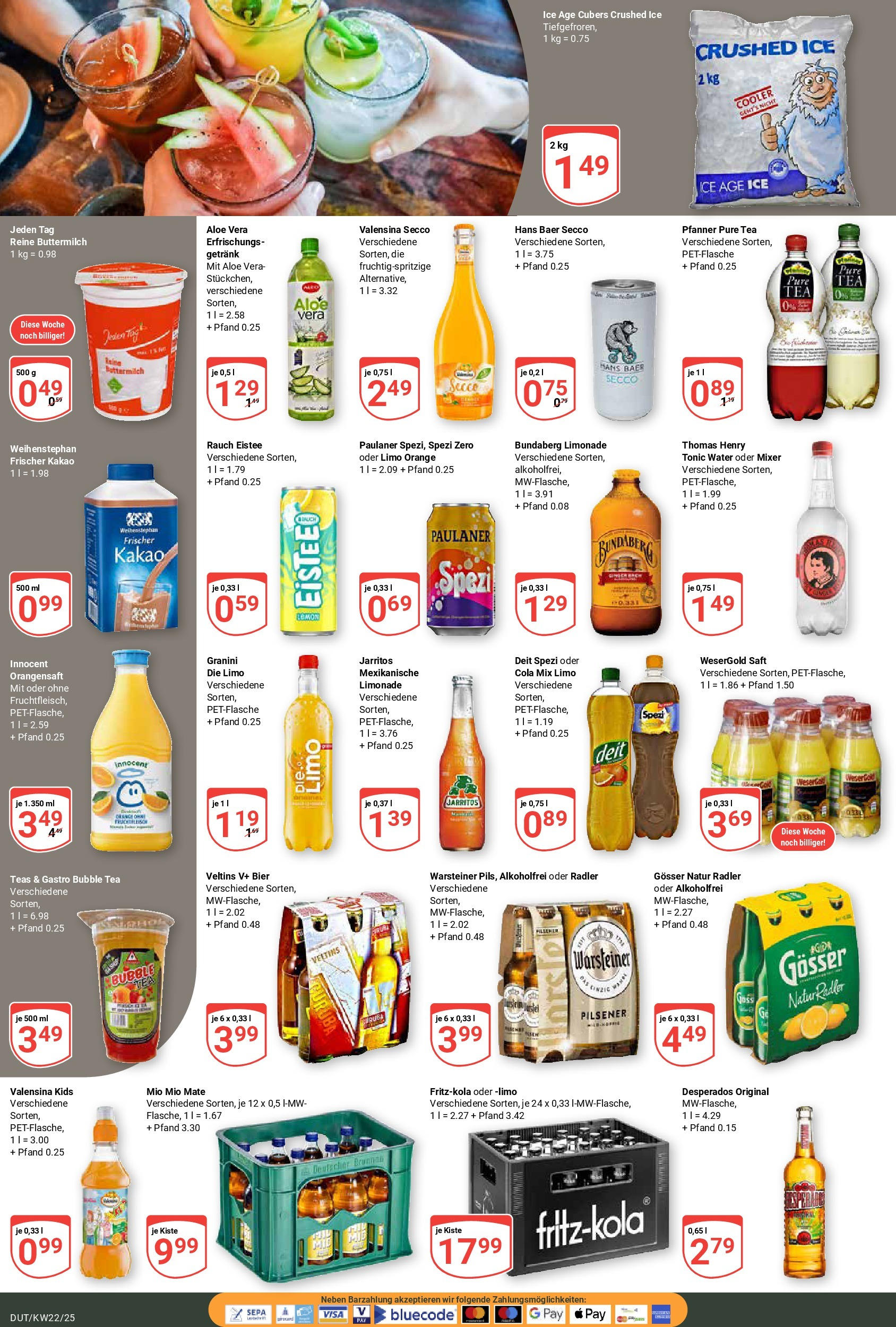 Globus prospekt Wetzlar-Dutenhofen (ab 25.05.2025) » Angebote ab Montag | Seite: 18 | Produkte: Buttermilch, Radler, Granini, Veltins Globus prospekt Wetzlar-Dutenhofen (ab 25.05.2025) » Angebote online | Seite: 18 | Produkte: Buttermilch, Radler, Granini, Veltins