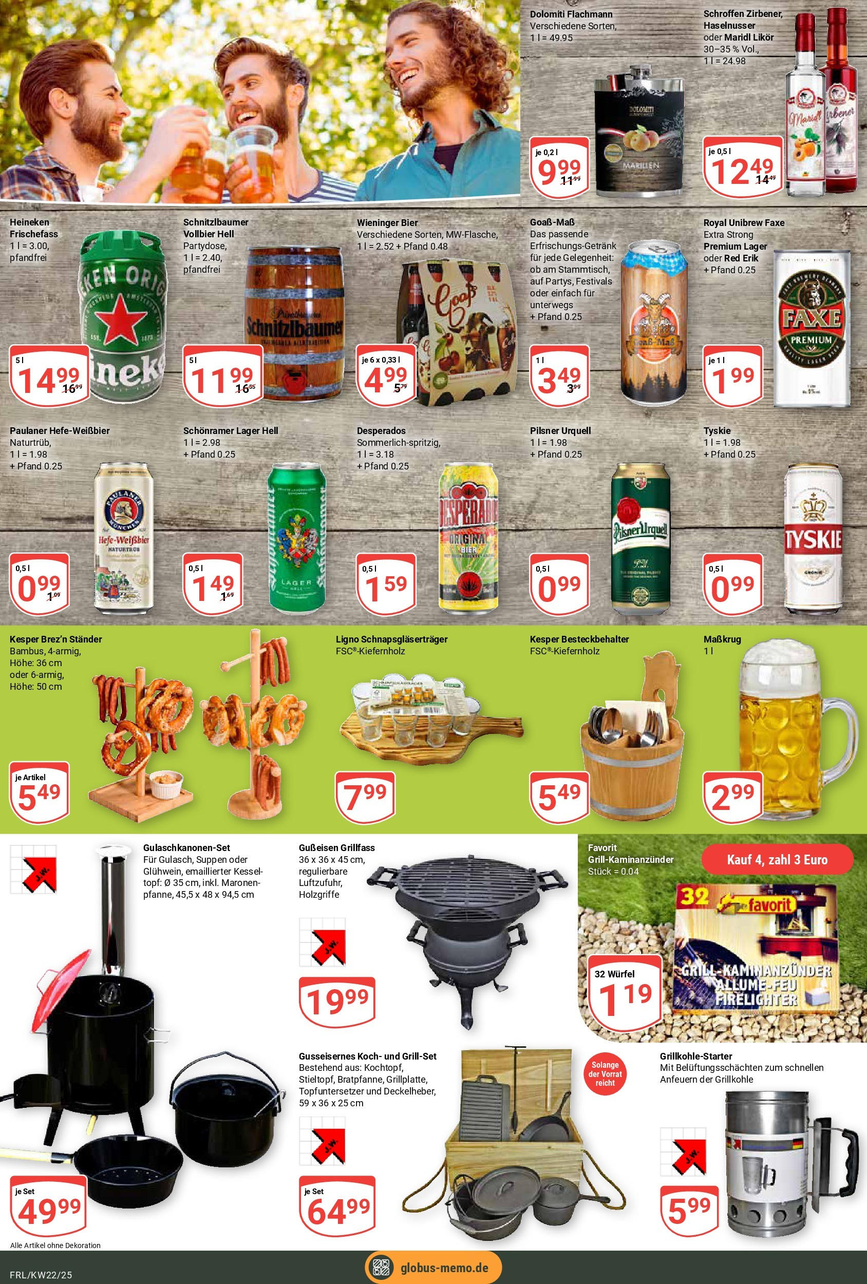 Globus prospekt Freilassing	 (ab 25.05.2025) » Angebote online | Seite: 22 | Produkte: Bier, Likör, Pilsner urquell, Paulaner