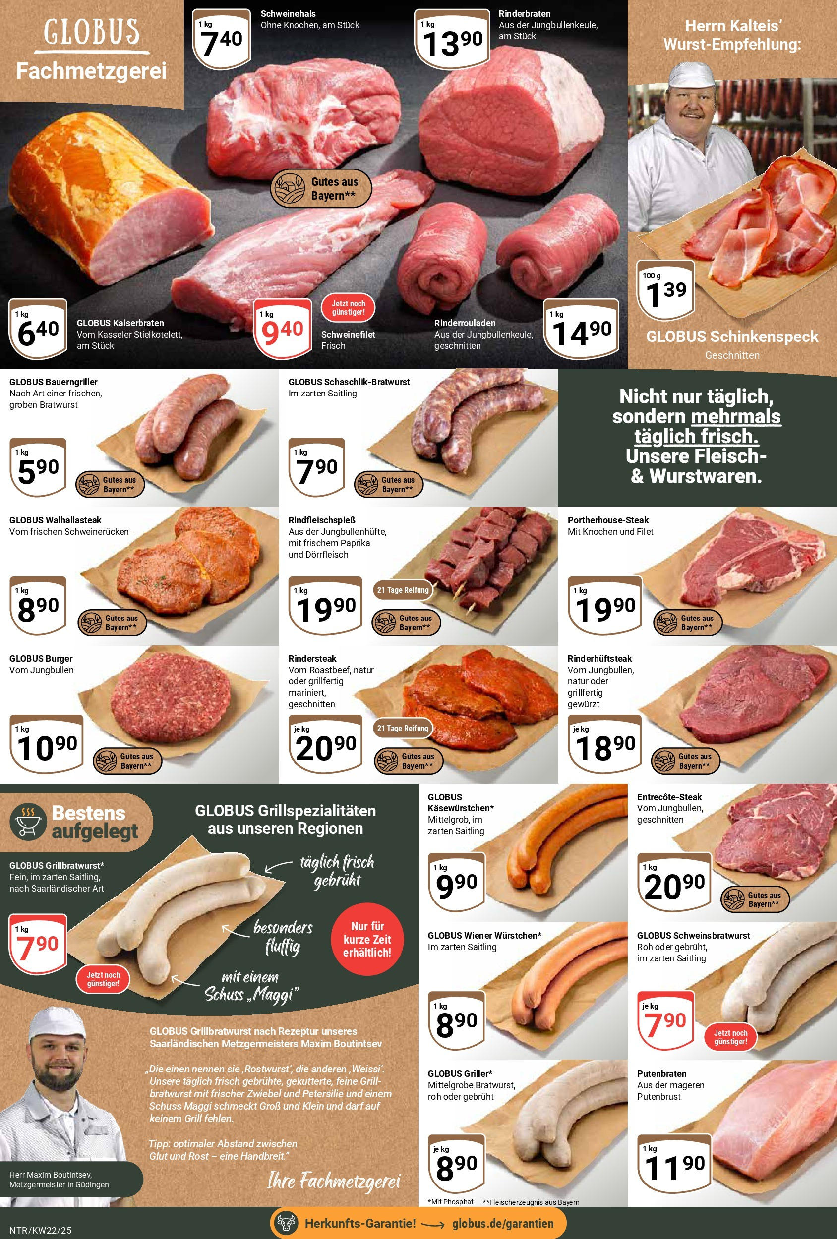 Globus prospekt Neutraubling	 (ab 25.05.2025) » Angebote online | Seite: 8 | Produkte: Rinderrouladen, Rinderbraten, Petersilie, Fleisch