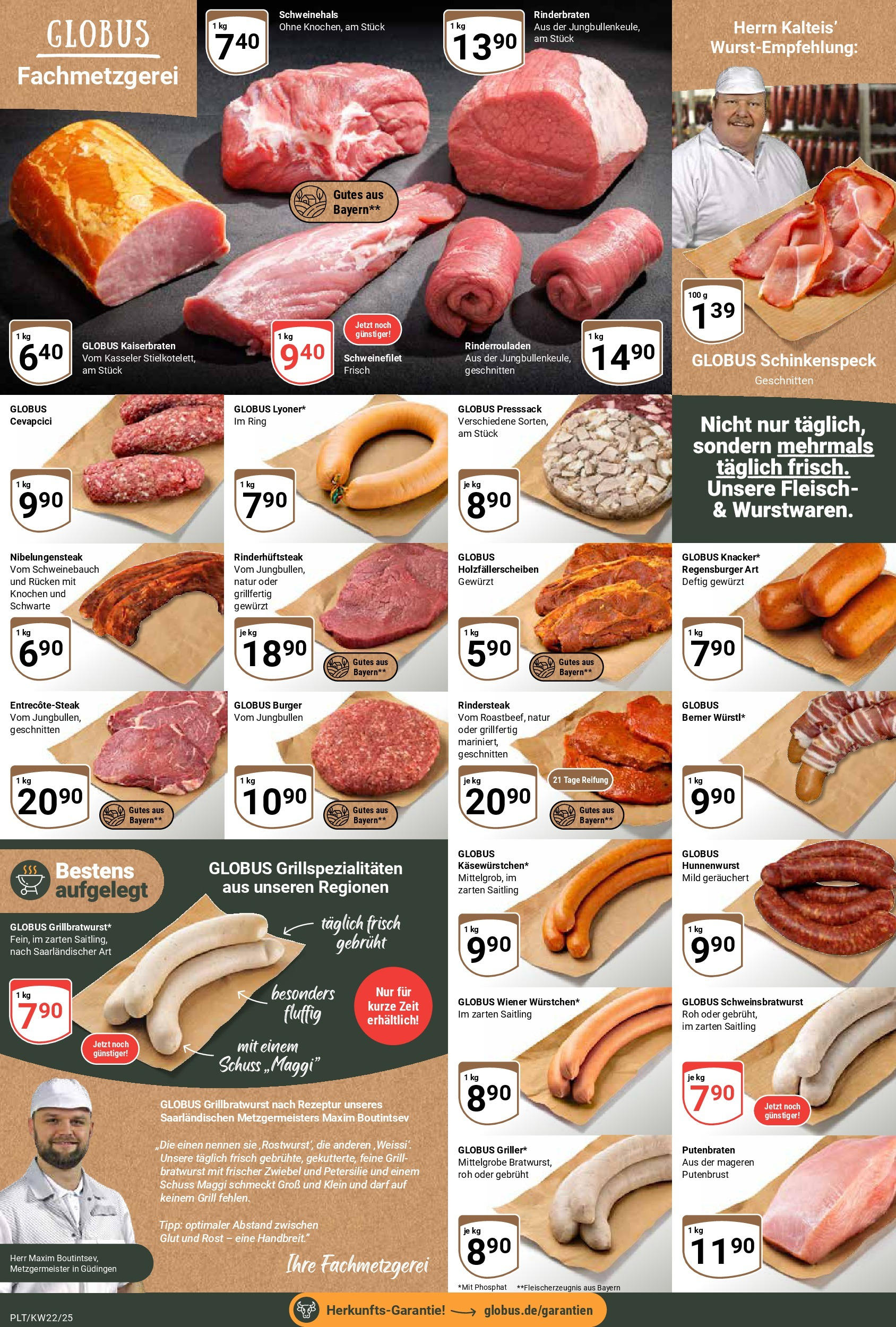 Globus prospekt Plattling	 (ab 25.05.2025) » Angebote online | Seite: 8 | Produkte: Schweinefilet, Petersilie, Steak, Fleisch