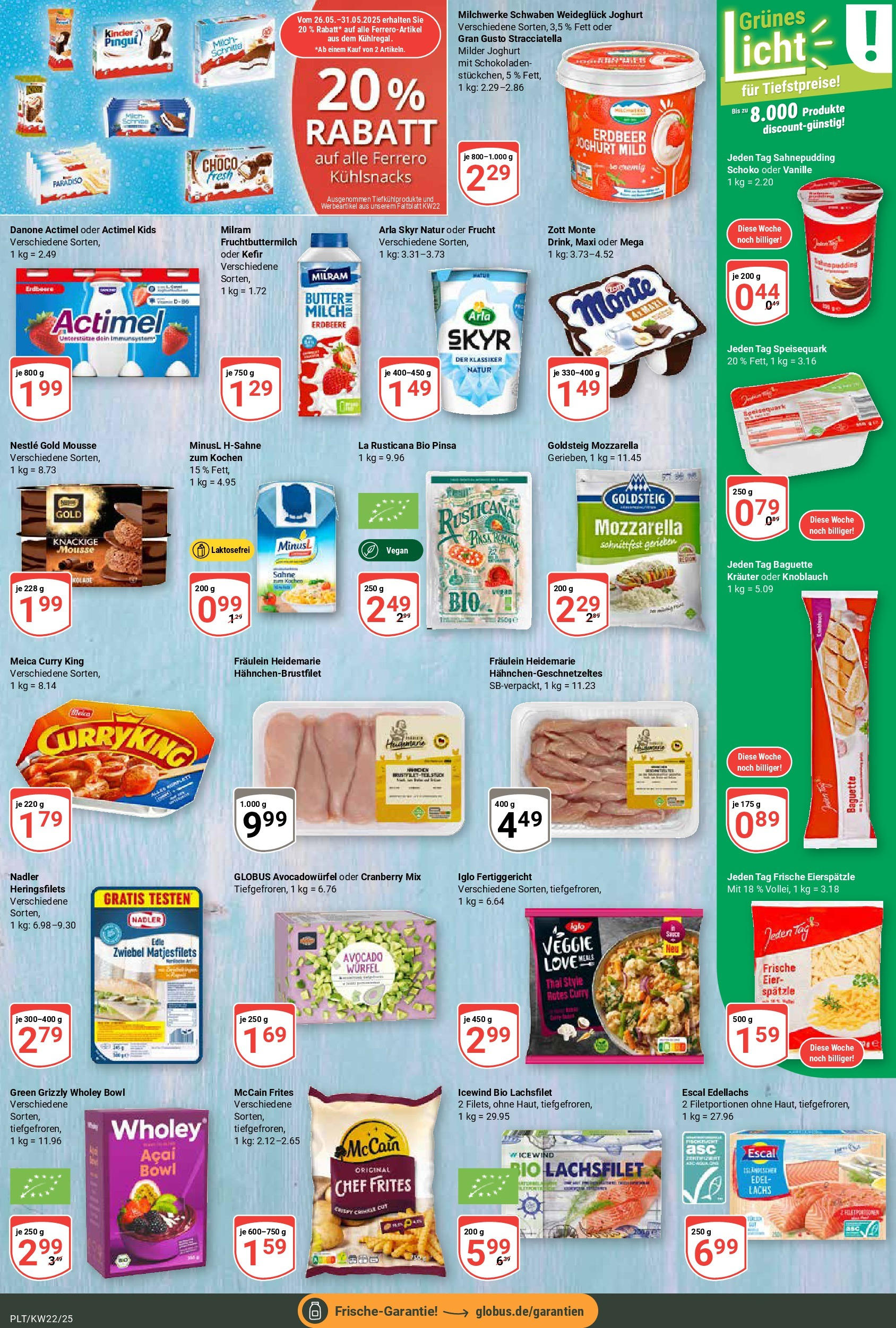 Globus prospekt Plattling	 (ab 25.05.2025) » Angebote online | Seite: 10 | Produkte: Quark, Baguette, McCain, Avocado