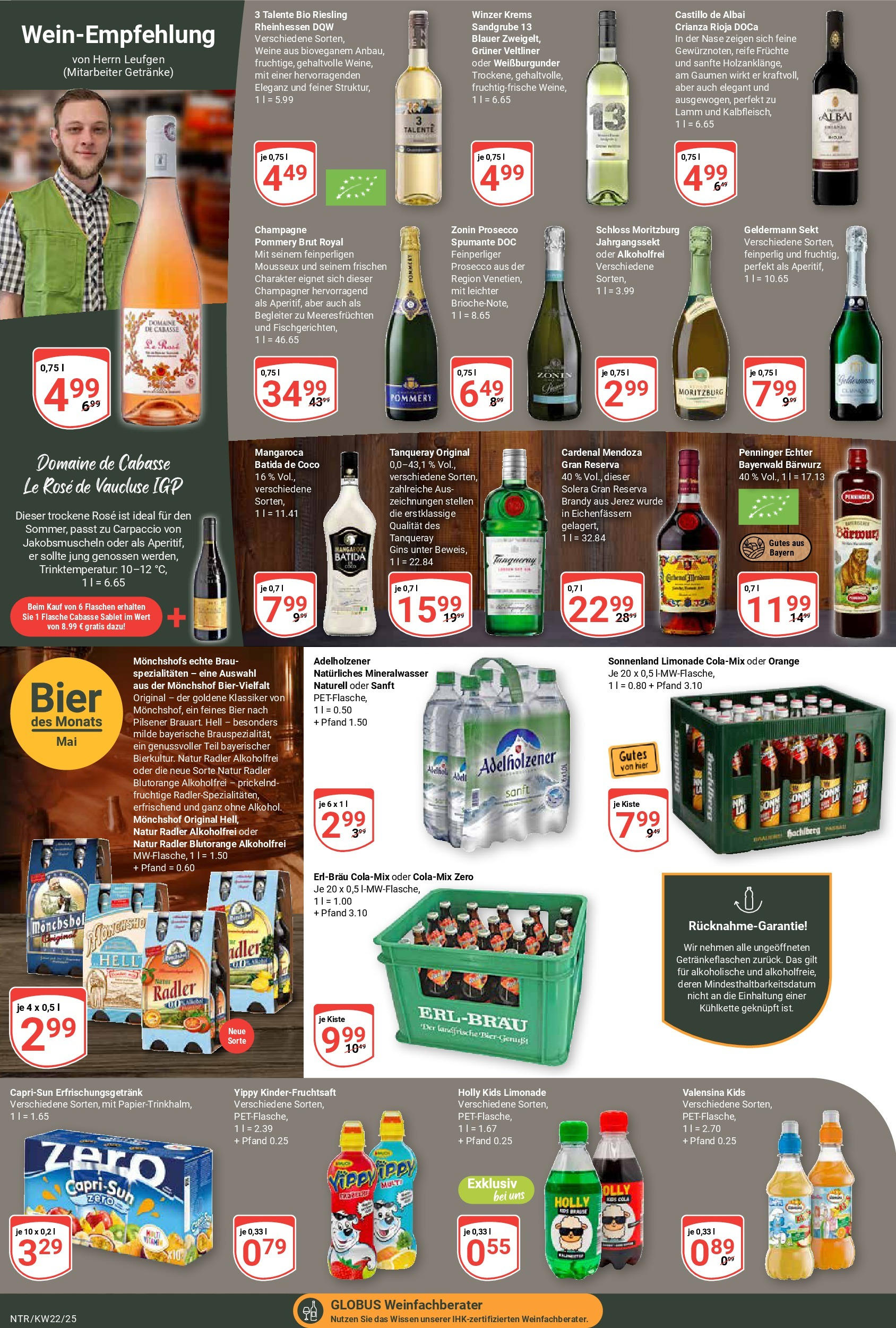 Globus prospekt Neutraubling	 (ab 25.05.2025) » Angebote online | Seite: 18 | Produkte: Sekt, Batida de coco, Limonade, Radler