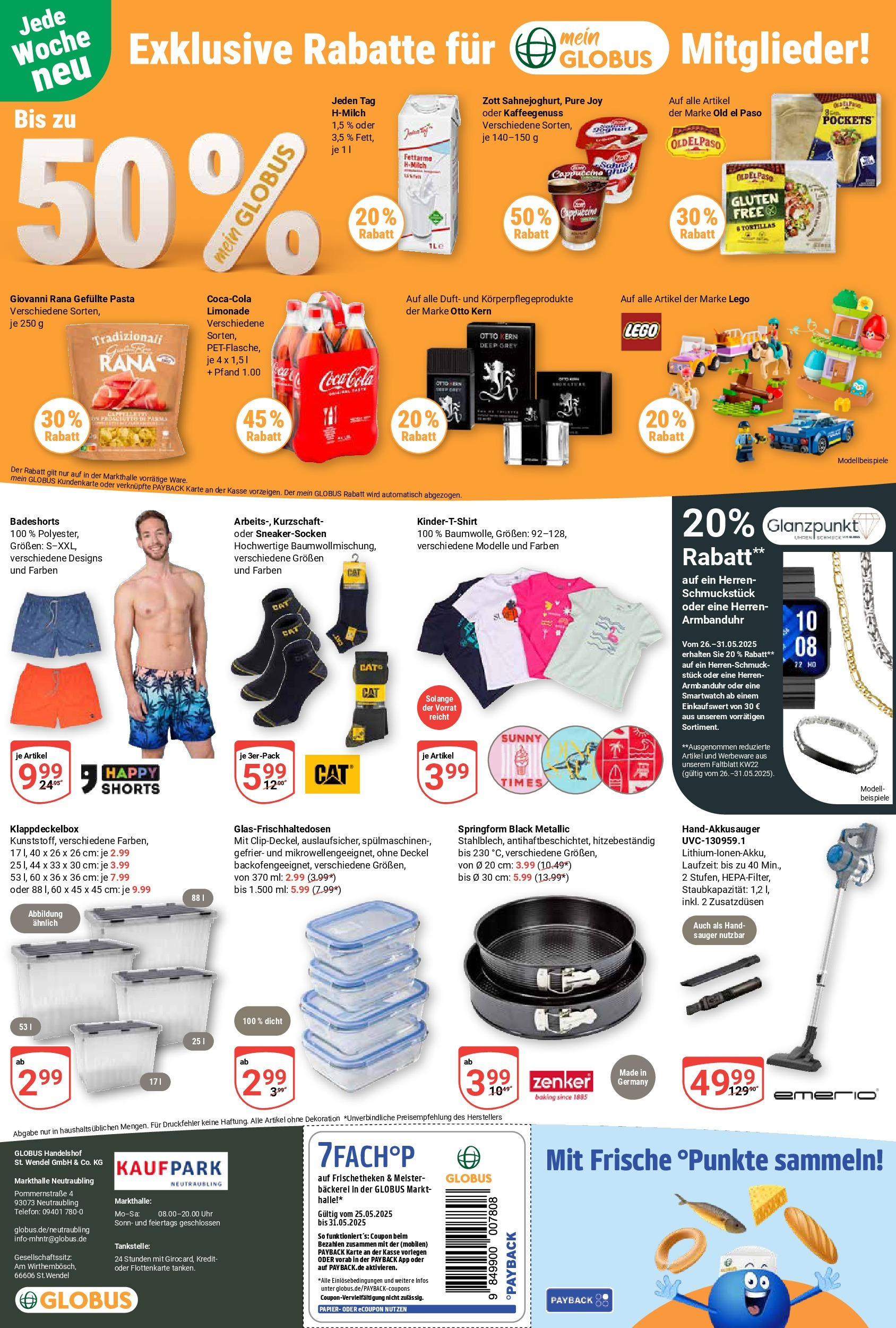 Globus prospekt Neutraubling	 (ab 25.05.2025) » Angebote online | Seite: 22 | Produkte: Badeshorts, Limonade, Pasta, Telefon