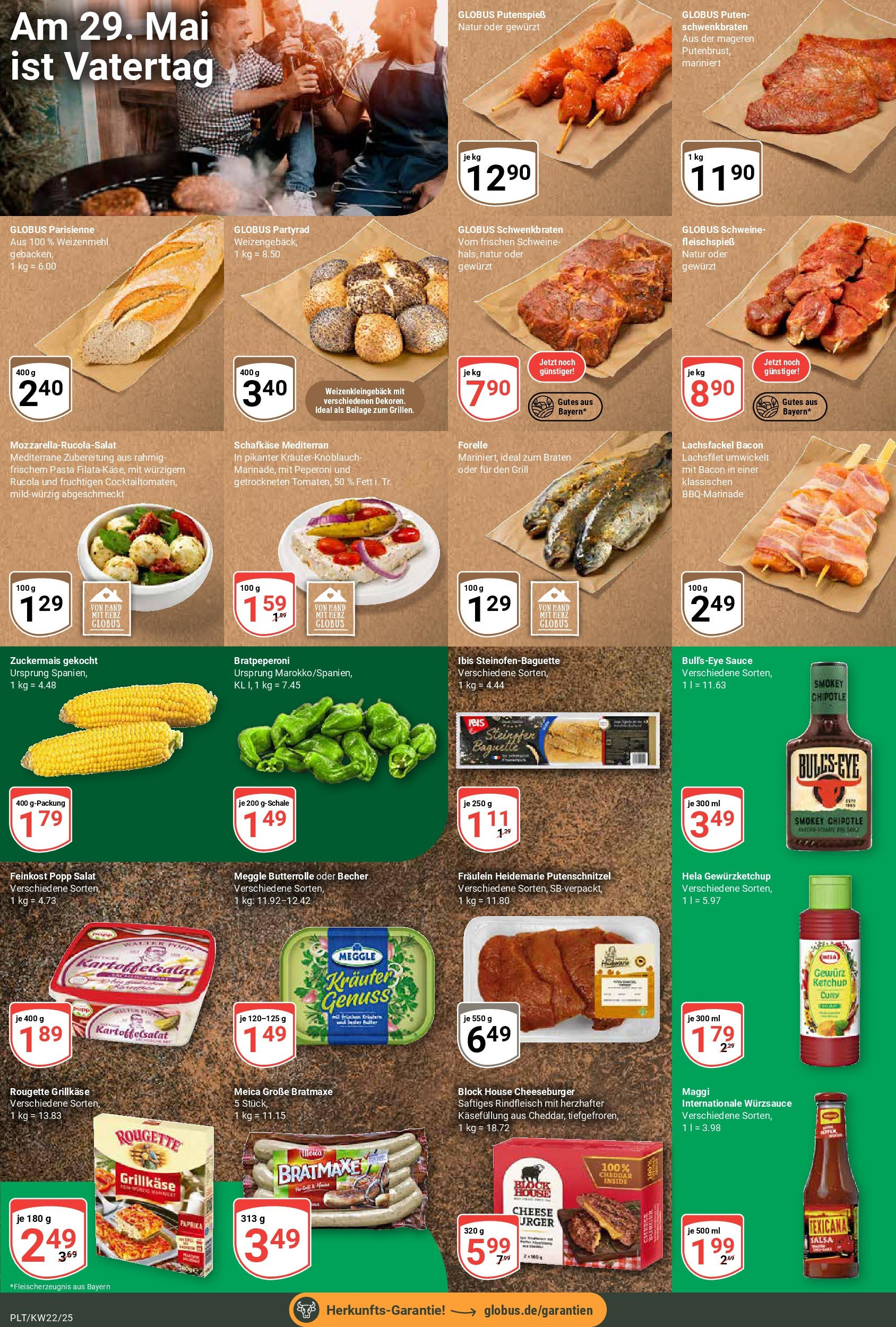 Globus prospekt Plattling	 (ab 25.05.2025) » Angebote online | Seite: 18 | Produkte: Schnitzel, Putenschnitzel, Rindfleisch, Salat