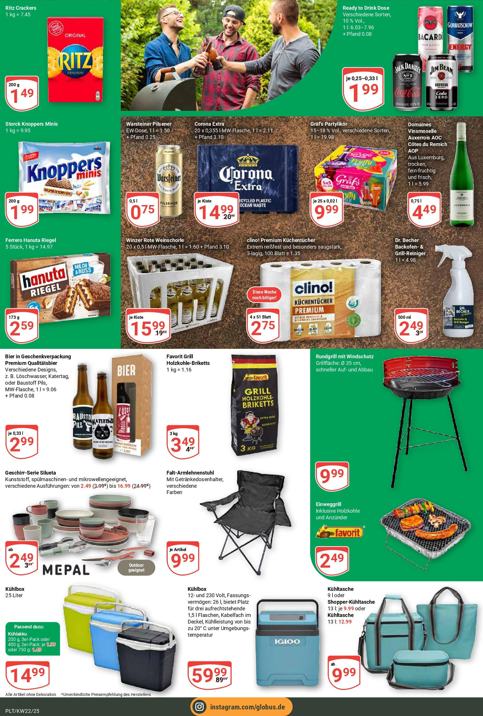 Globus prospekt Plattling	 (ab 25.05.2025) » Angebote online | Seite: 19 | Produkte: Cola, Jack Daniel's, Warsteiner, Bourbon