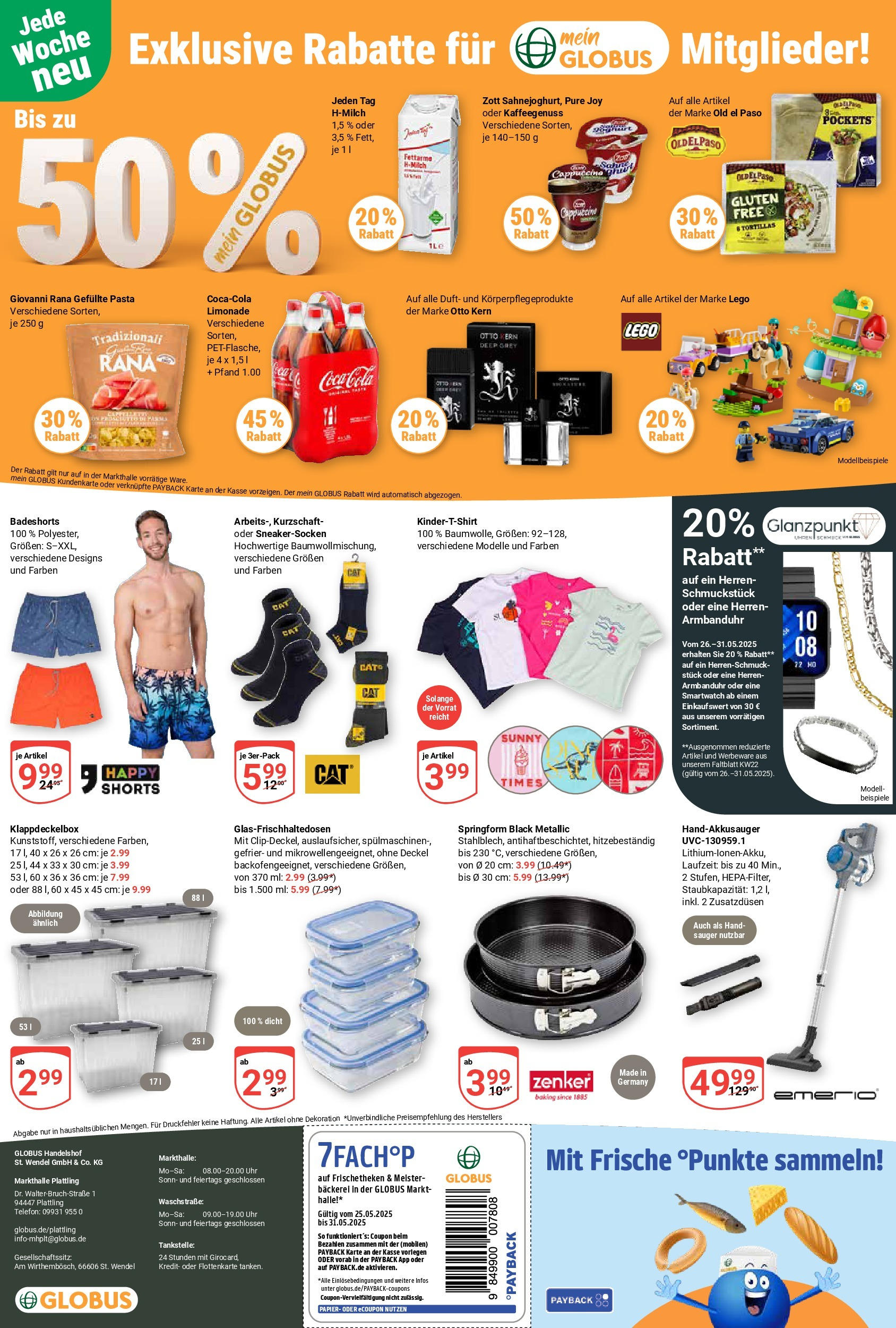 Globus prospekt Plattling	 (ab 25.05.2025) » Angebote online | Seite: 22 | Produkte: Coca cola, Cola, Limonade, Pasta