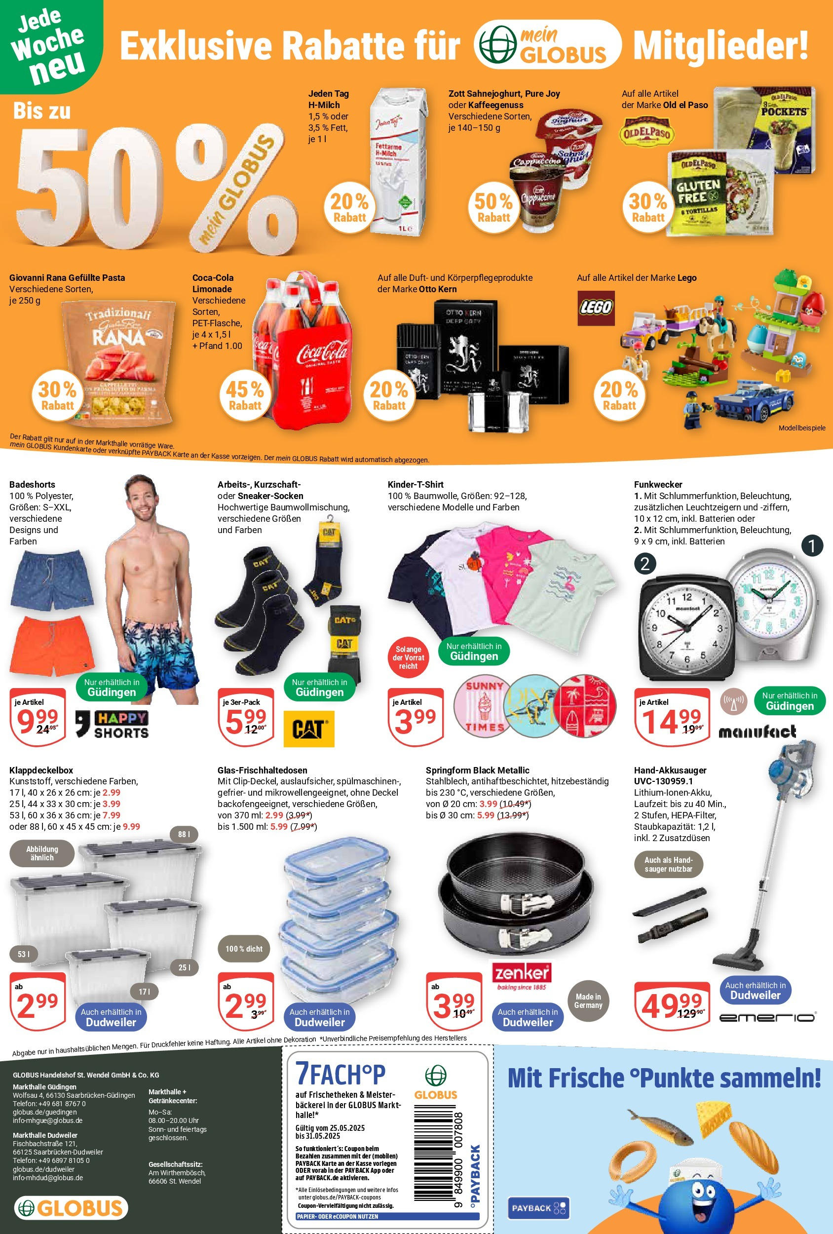 Globus prospekt Saarbrücken-Güdingen	 (ab 25.05.2025) » Angebote online | Seite: 26 | Produkte: Badeshorts, Batterien, Box, Limonade
