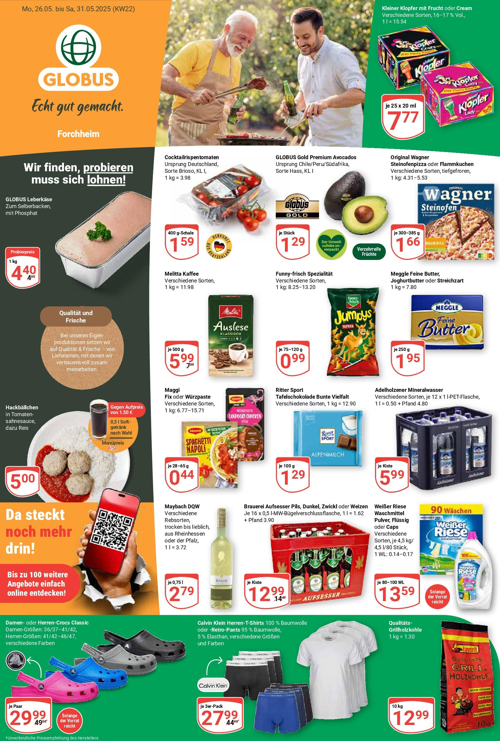 Globus prospekt Forchheim	 (ab 25.05.2025) » Angebote online | Seite: 1 | Produkte: Maggi, Butter, Ritter sport, Avocado
