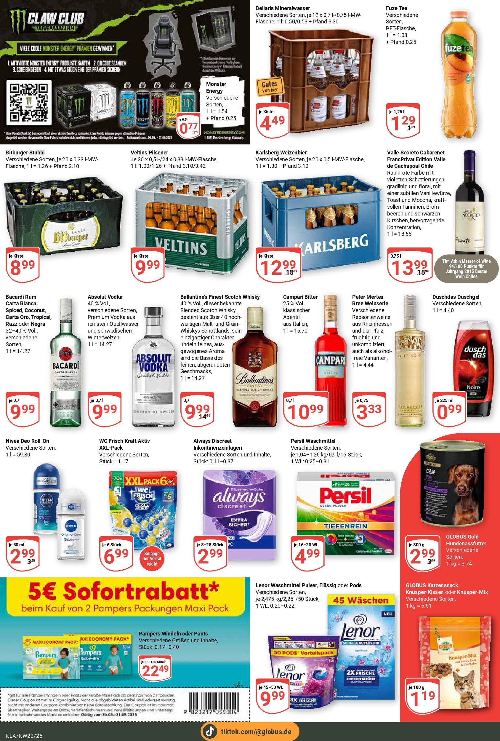 Globus prospekt Kaiserslautern	 (ab 25.05.2025) » Angebote online | Seite: 6 | Produkte: Bree, Monster, Duschdas, Vodka