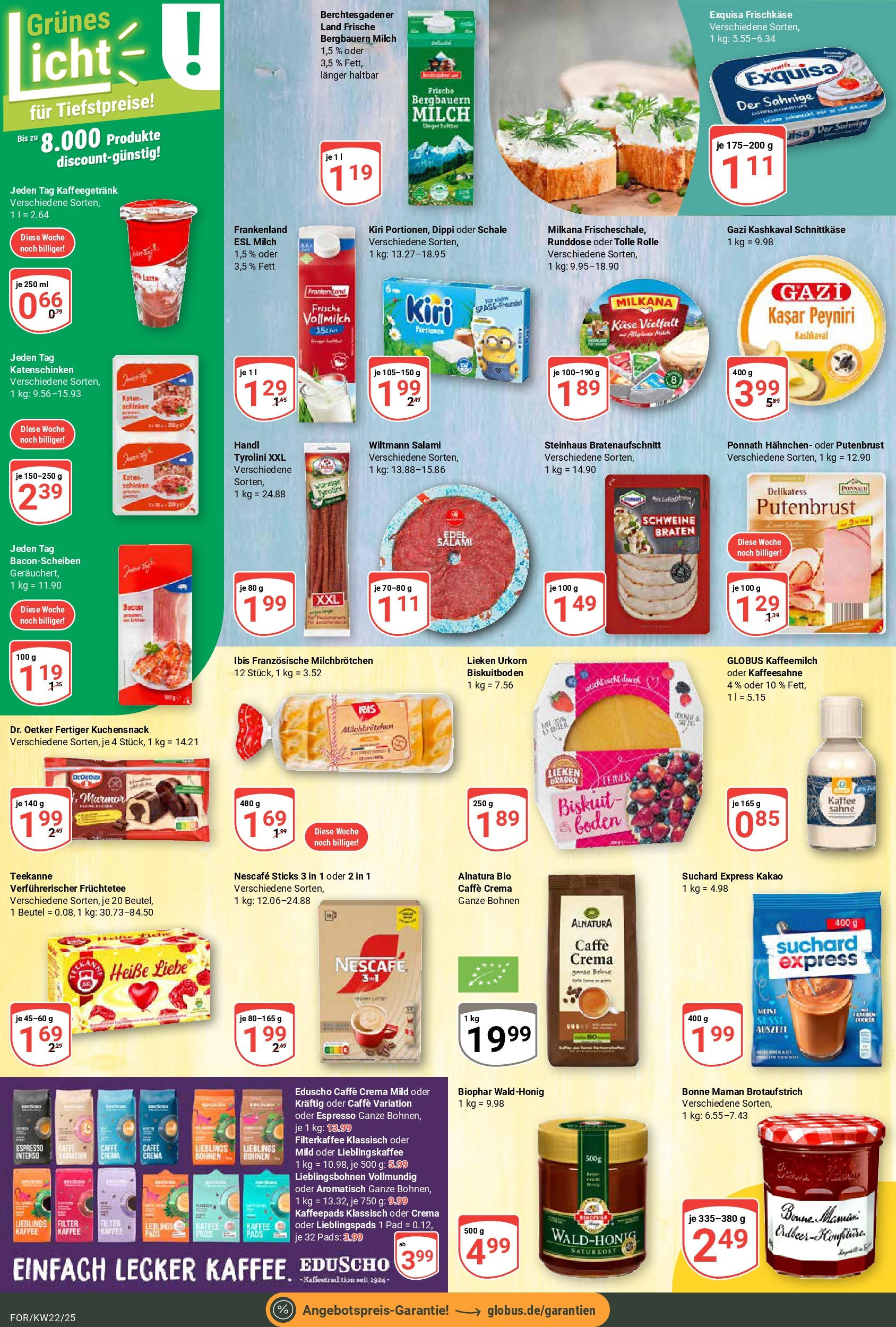 Globus prospekt Forchheim	 (ab 25.05.2025) » Angebote online | Seite: 12 | Produkte: Käse, Exquisa, Teekanne, Bonne maman