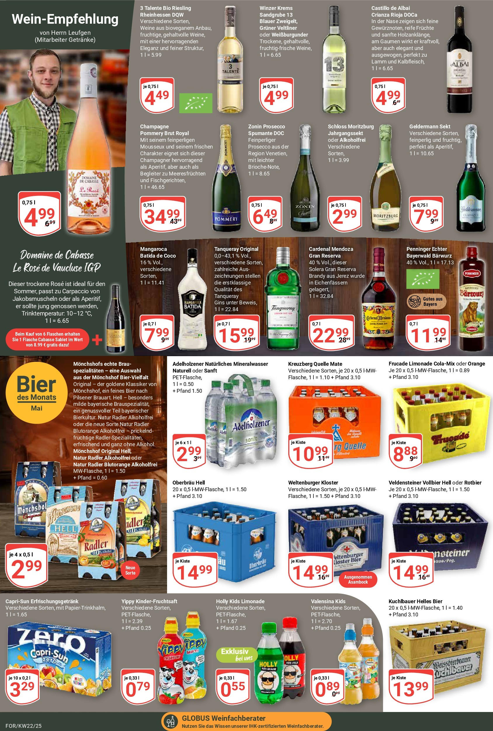 Globus prospekt Forchheim	 (ab 25.05.2025) » Angebote online | Seite: 16 | Produkte: Sekt, Valensina, Prosecco, Gin