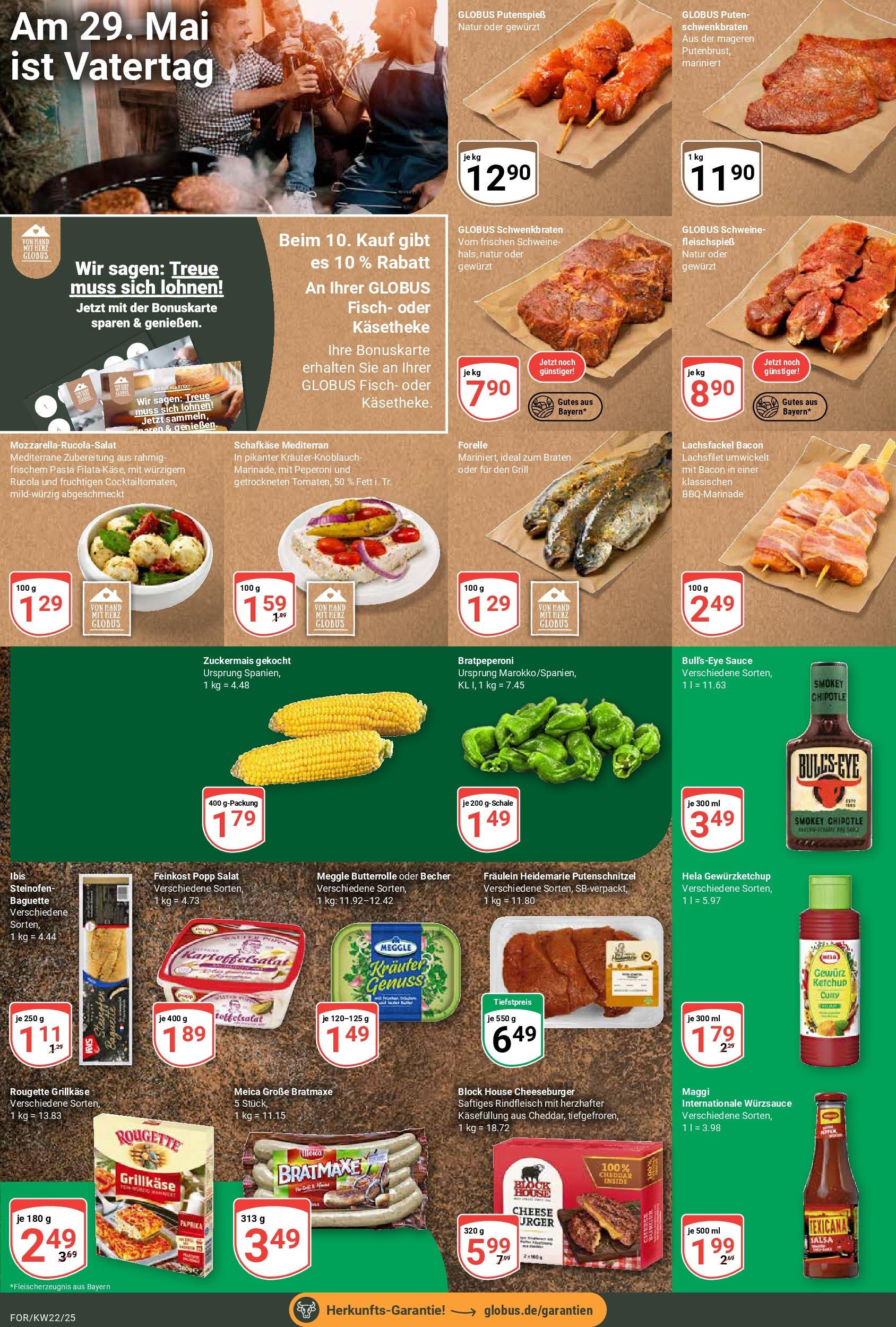 Globus prospekt Forchheim	 (ab 25.05.2025) » Angebote online | Seite: 18 | Produkte: Butter, Rucola, Putenschnitzel, Pasta