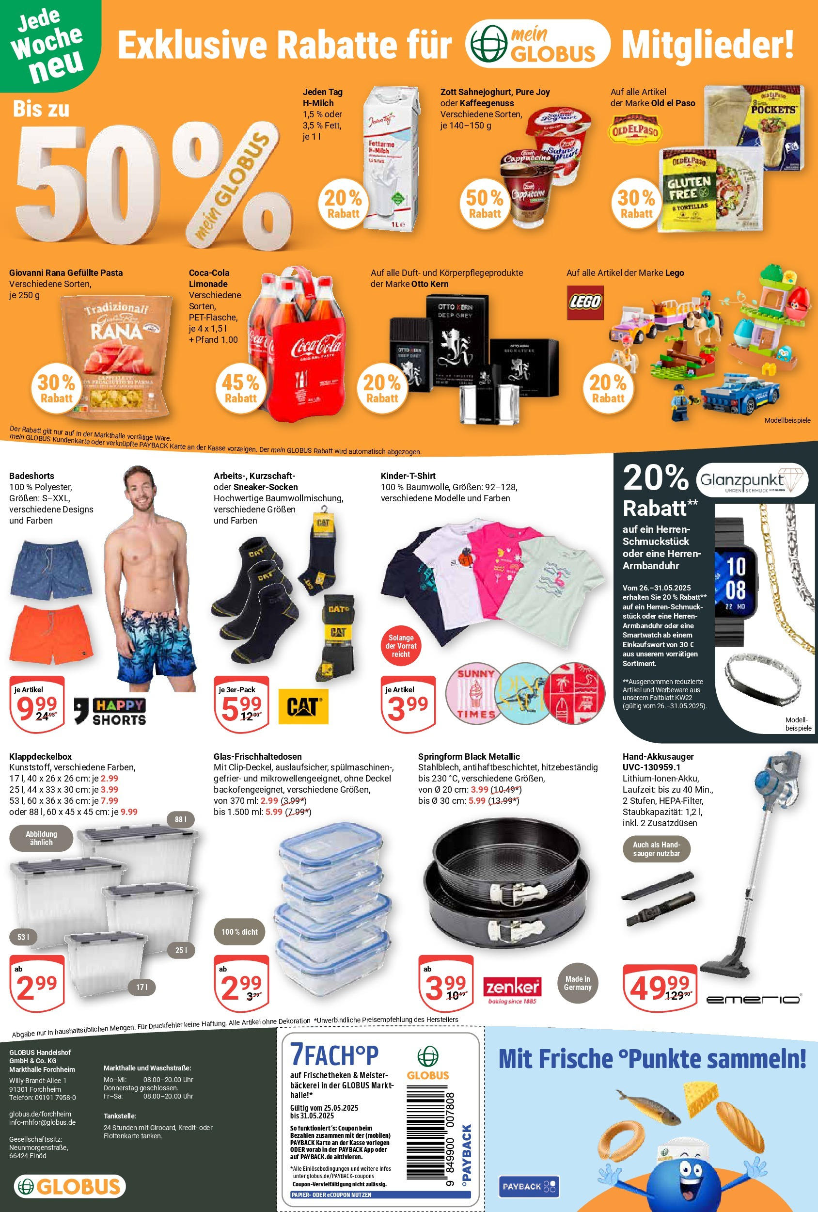 Globus prospekt Forchheim	 (ab 25.05.2025) » Angebote online | Seite: 22 | Produkte: Smartwatch, Box, Pasta, Uhr
