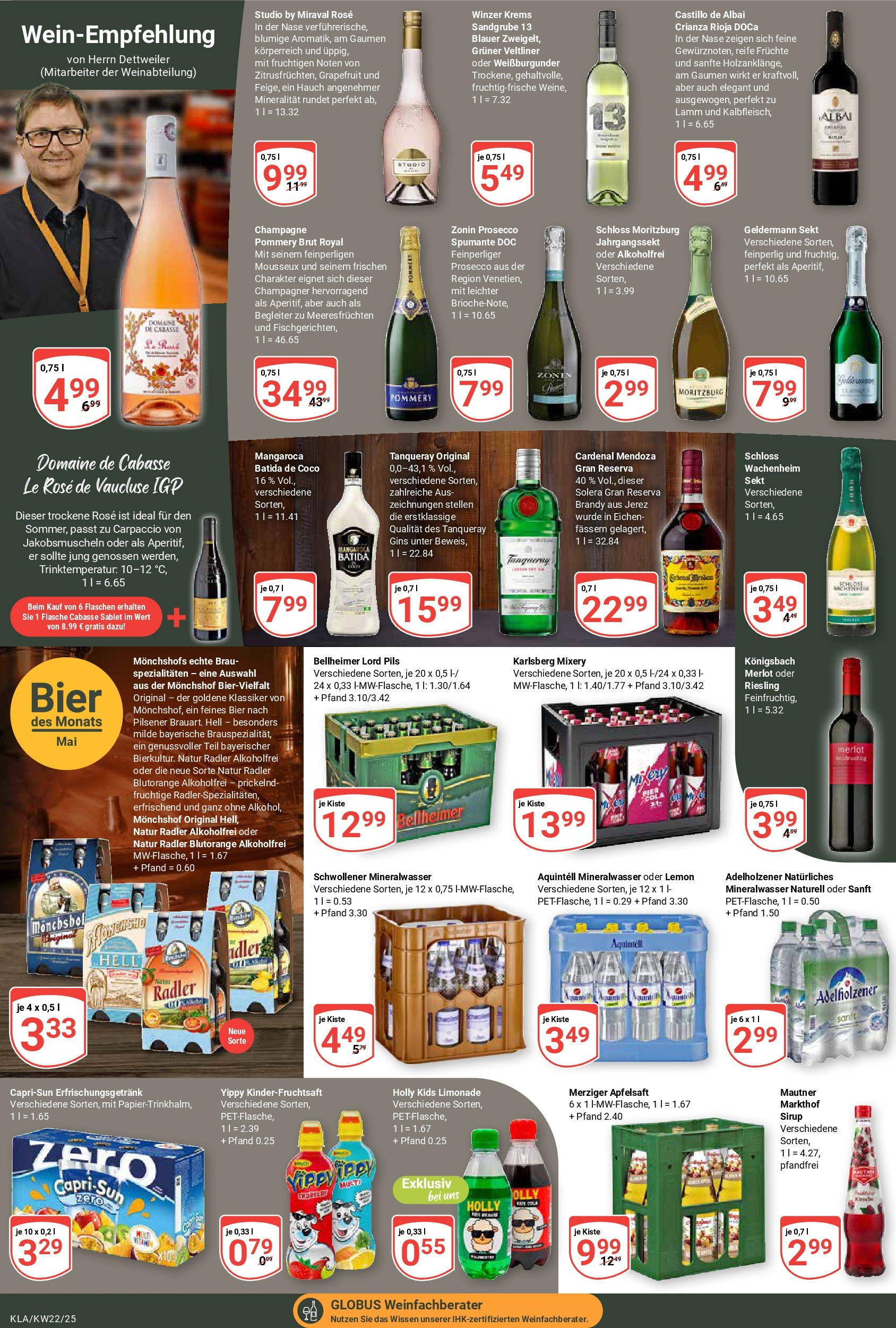 Globus prospekt Kaiserslautern	 (ab 25.05.2025) » Angebote online | Seite: 17 | Produkte: Mixer, Adelholzener, Radler, Gin