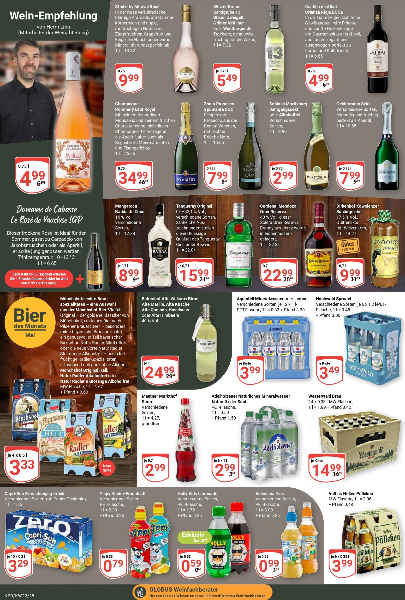 Globus prospekt Koblenz-Bubenheim (ab 25.05.2025) » Angebote ab Montag | Seite: 21 | Produkte: Helles pulleken, Monchshof, Bier, Himbeere Globus prospekt Koblenz-Bubenheim (ab 25.05.2025) » Angebote online | Seite: 21 | Produkte: Helles pulleken, Monchshof, Bier, Himbeere