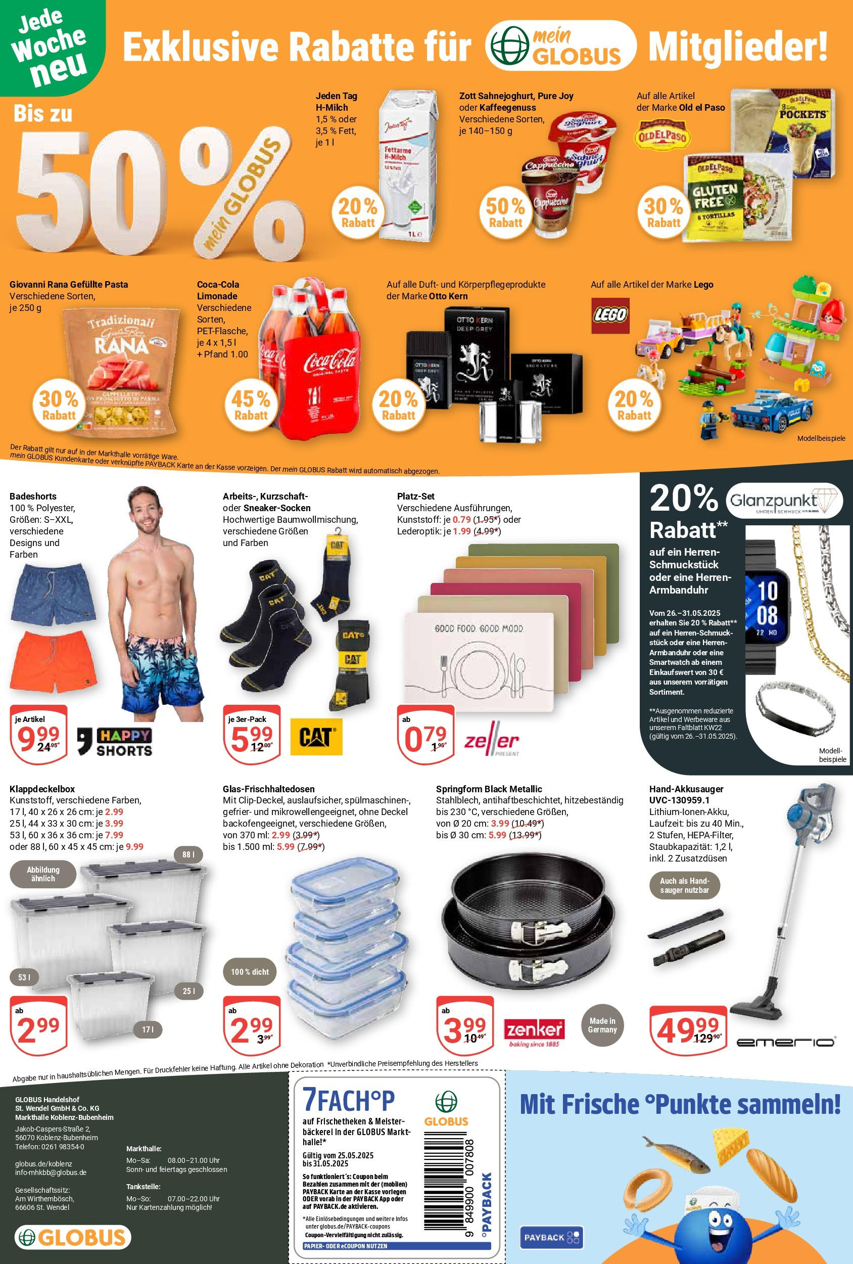 Globus prospekt Koblenz-Bubenheim (ab 25.05.2025) » Angebote ab Montag | Seite: 26 | Produkte: Badeshorts, Box, Limonade, Uhr Globus prospekt Koblenz-Bubenheim (ab 25.05.2025) » Angebote online | Seite: 26 | Produkte: Badeshorts, Box, Limonade, Uhr