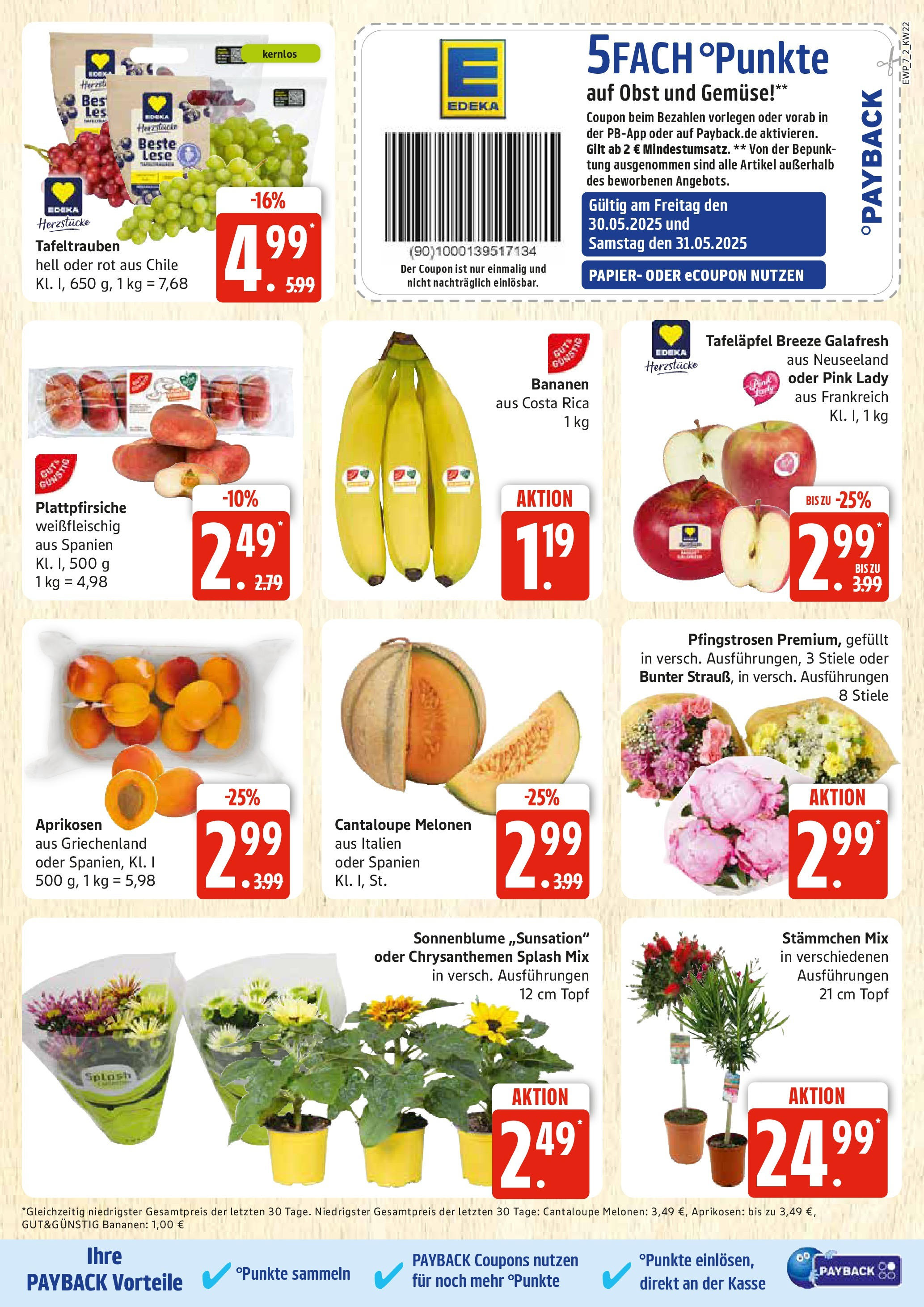 Edeka prospekt Rostock	 (ab 25.05.2025) » Angebote Online | Seite: 7 | Produkte: Bananen, Gemüse, Obst