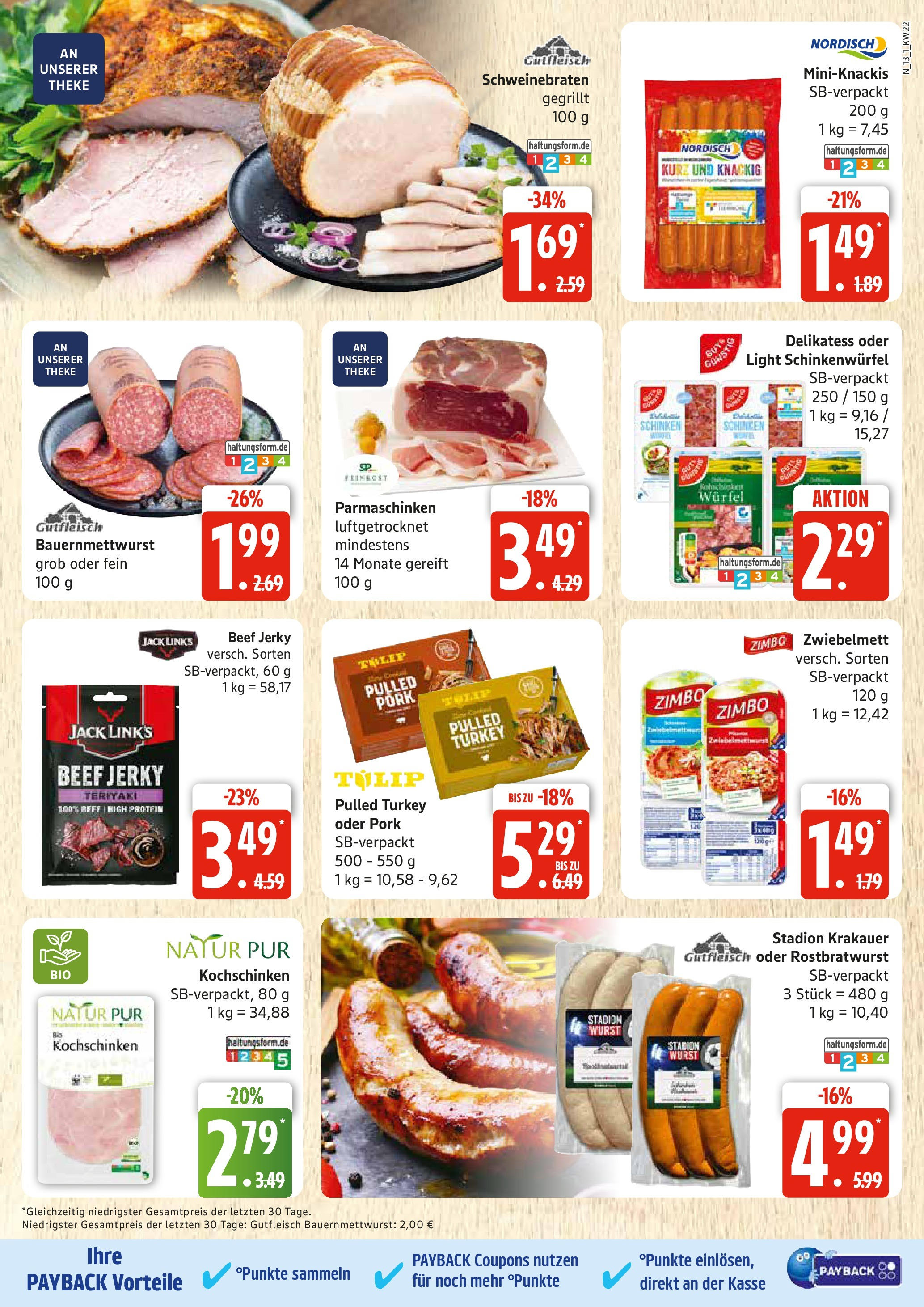 Edeka prospekt Rostock	 (ab 25.05.2025) » Angebote Online | Seite: 13 | Produkte: Theke, Wurst, Schinken