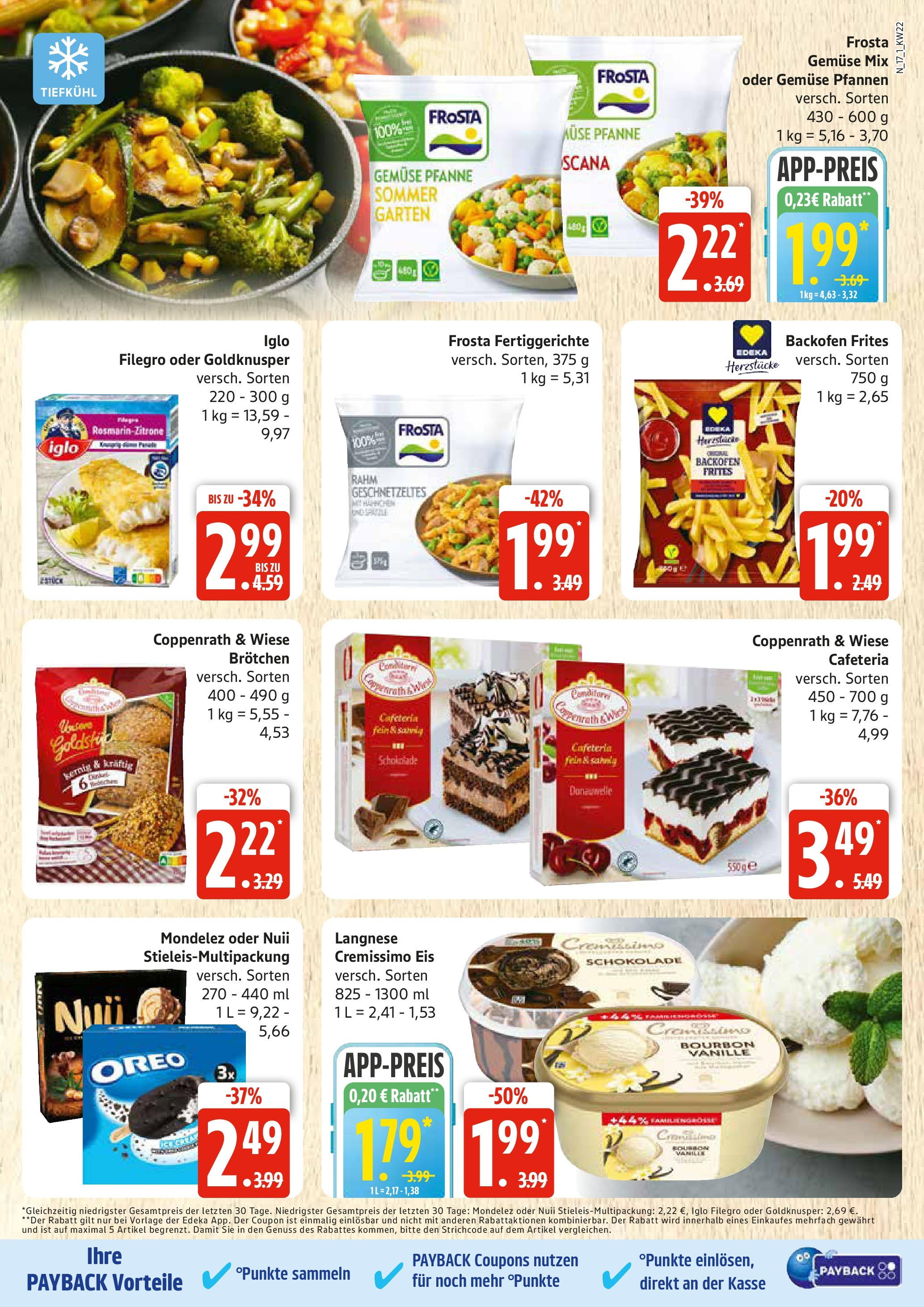 Edeka prospekt Rostock	 (ab 25.05.2025) » Angebote Online | Seite: 17 | Produkte: Gemüse, Fertiggerichte, Backofen, Bourbon