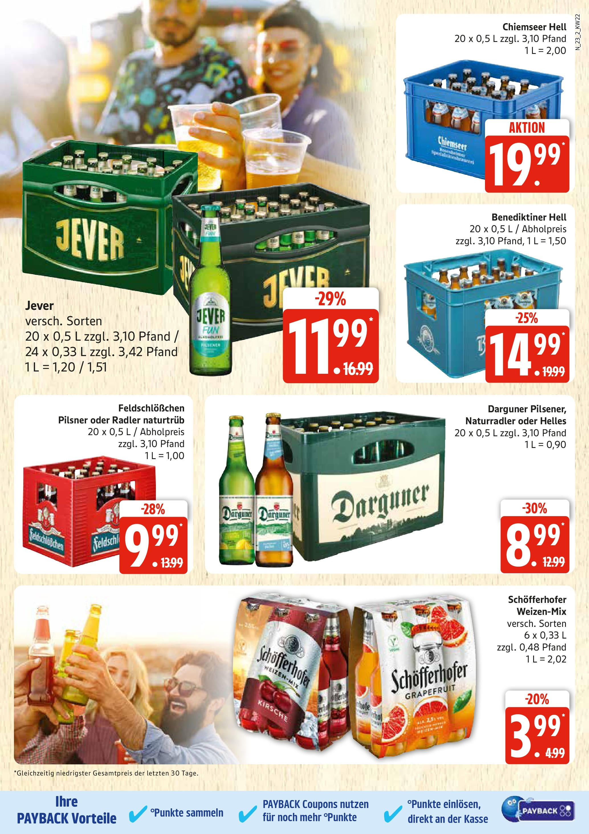Edeka prospekt Rostock	 (ab 25.05.2025) » Angebote Online | Seite: 23 | Produkte: Benediktiner hell, Grapefruit, Radler, Jever
