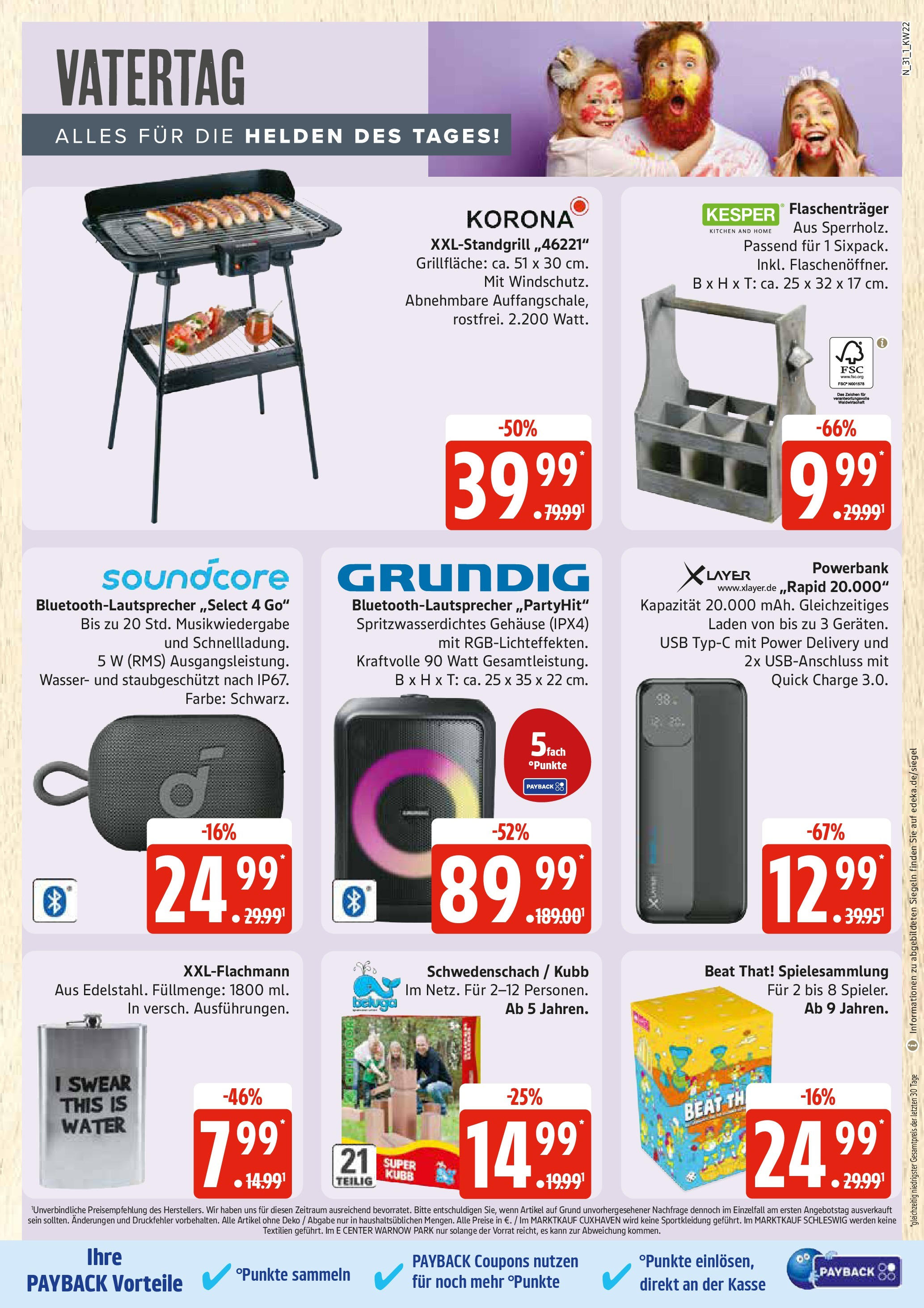 Edeka prospekt Rostock	 (ab 25.05.2025) » Angebote Online | Seite: 31 | Produkte: USB, Grill, Wasser, Powerbank