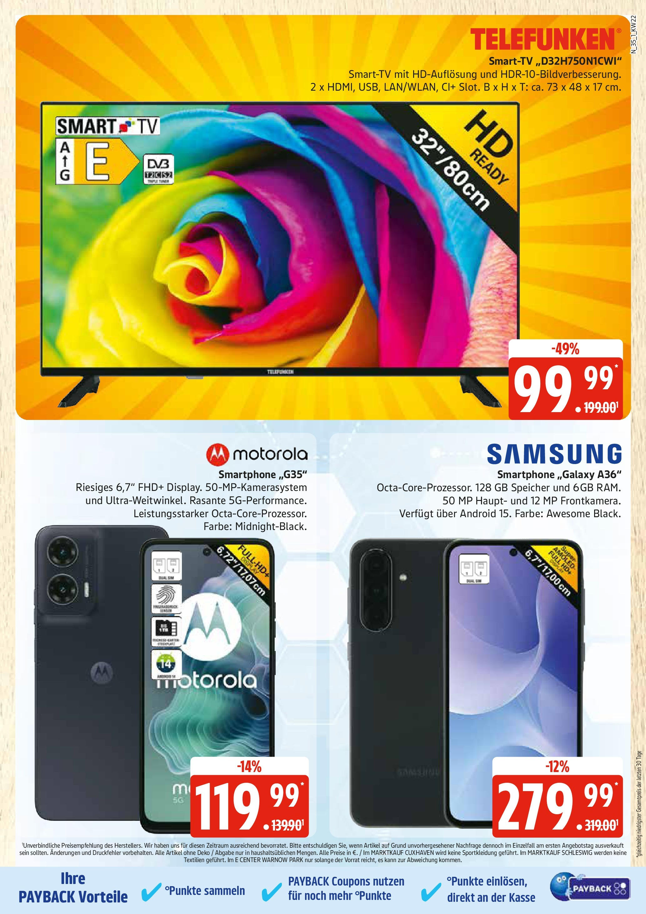 Edeka prospekt Rostock	 (ab 25.05.2025) » Angebote Online | Seite: 35 | Produkte: Samsung, Smart TV, Smartphone, TV
