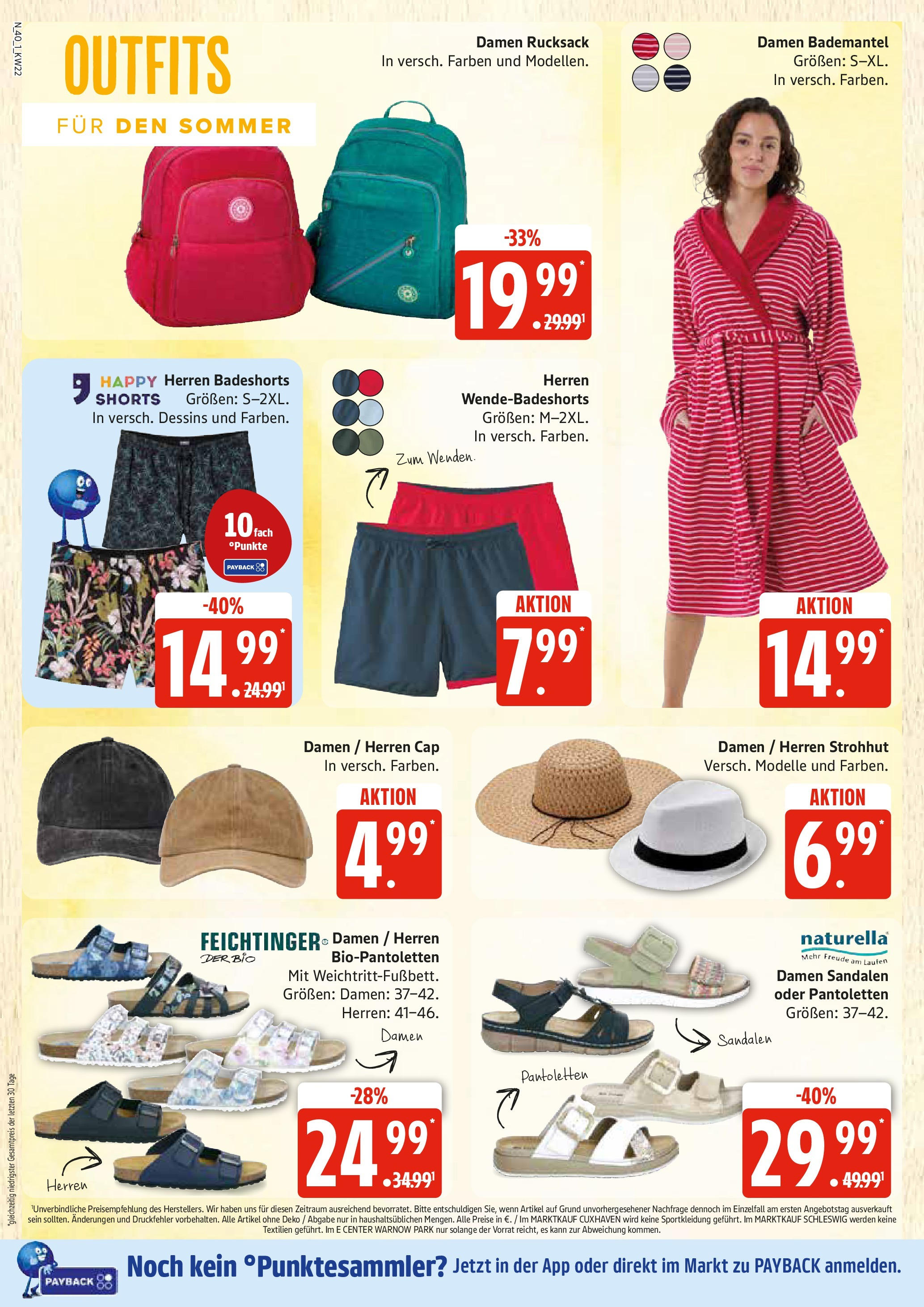 Edeka prospekt Rostock	 (ab 25.05.2025) » Angebote Online | Seite: 40 | Produkte: Badeshorts, Bademantel, Sandalen, Rucksack