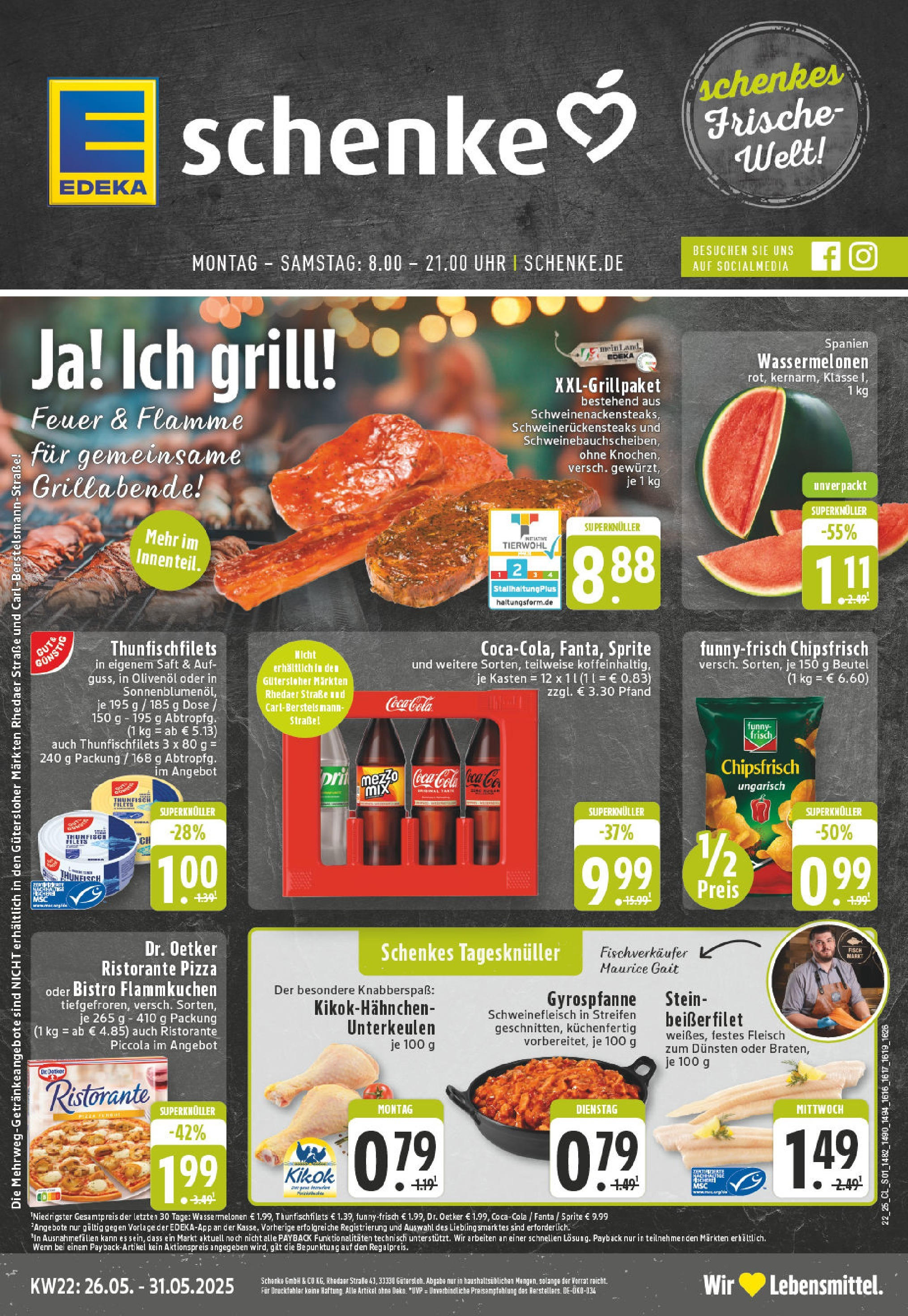 EDEKA Prospekt ab 25.05.2025 - Prospekt Gütersloh Online Vorschau von dem Prospekt des Geschäftes Edeka, gültig ab dem 25.05.2025
